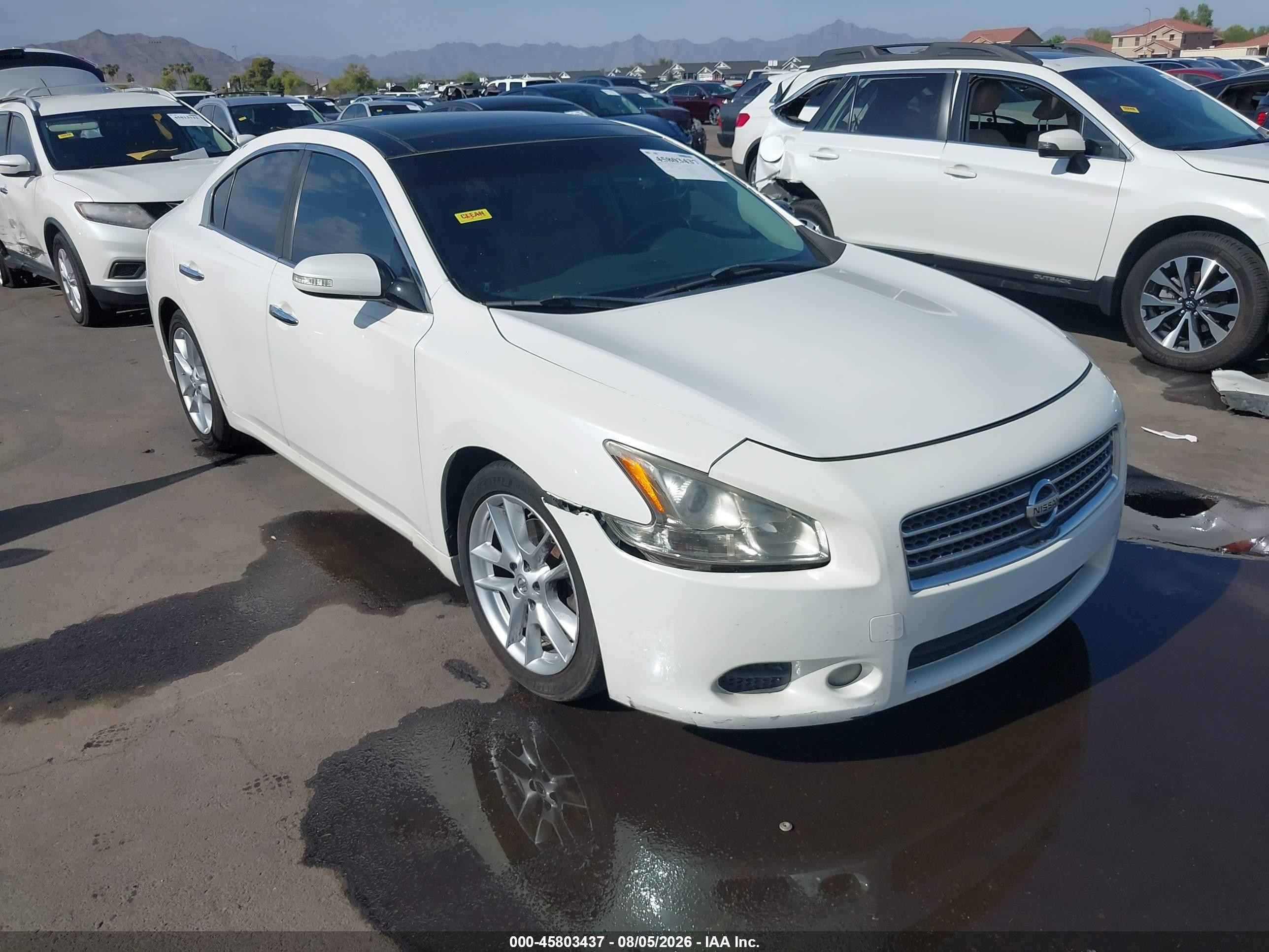 2011 Nissan Maxima 3.5 Sv White vin: 1N4AA5AP4BC827422