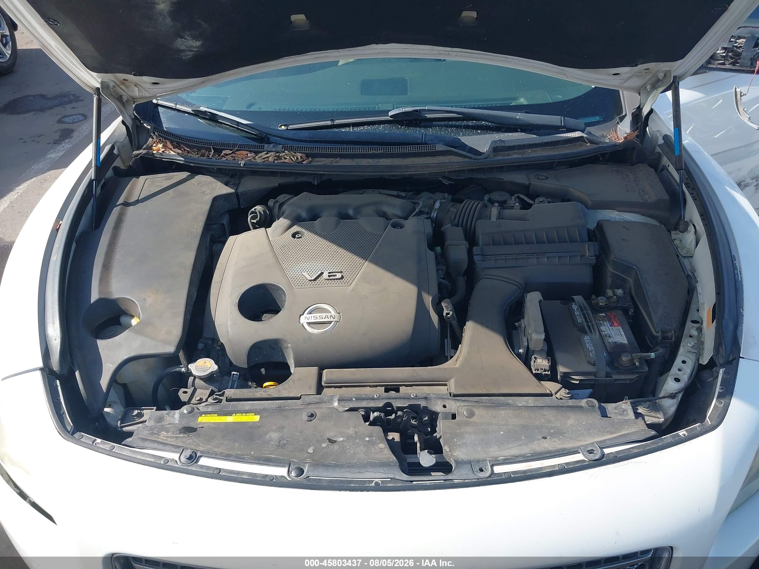 2011 Nissan Maxima 3.5 Sv White vin: 1N4AA5AP4BC827422