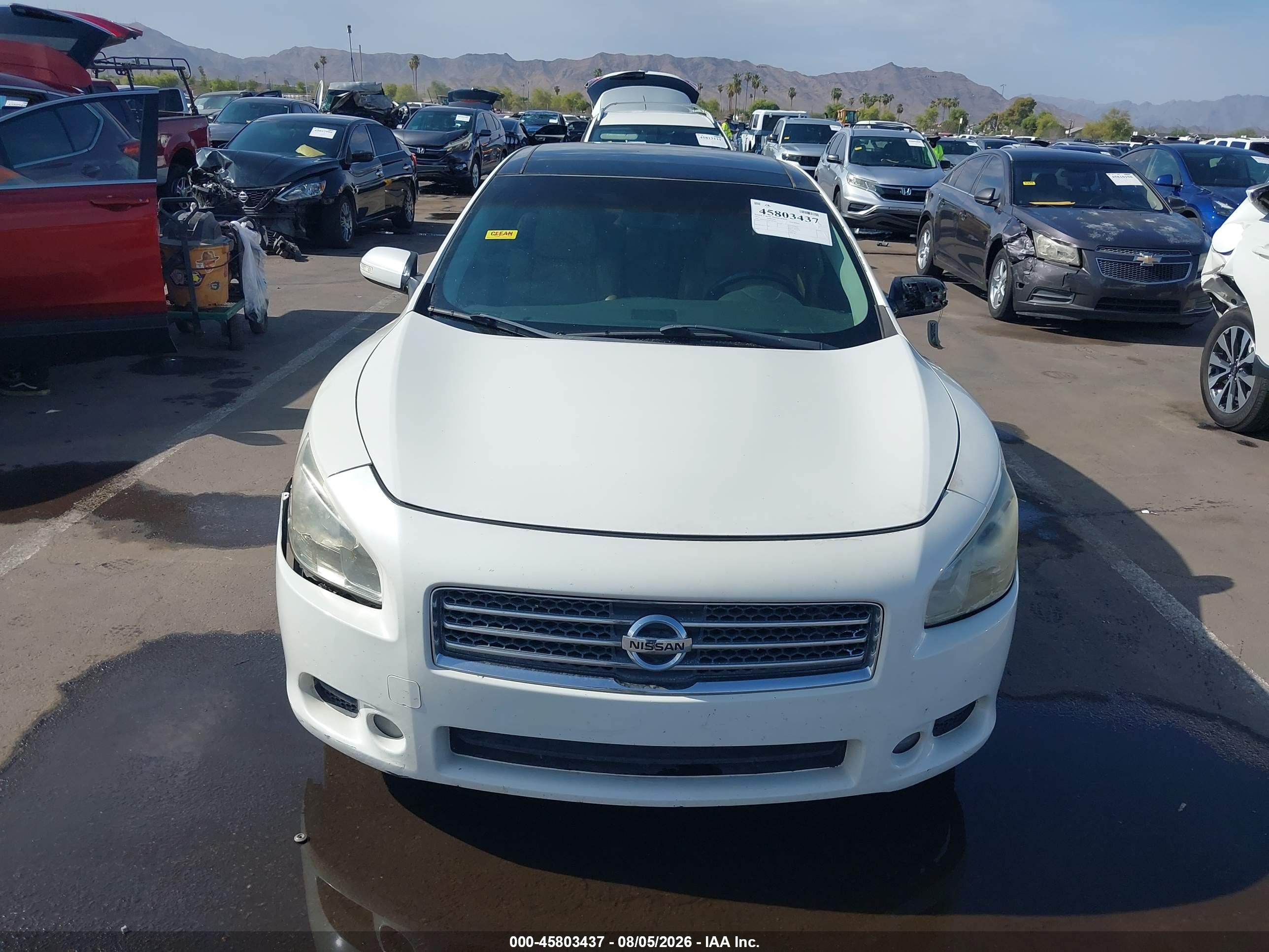 2011 Nissan Maxima 3.5 Sv White vin: 1N4AA5AP4BC827422