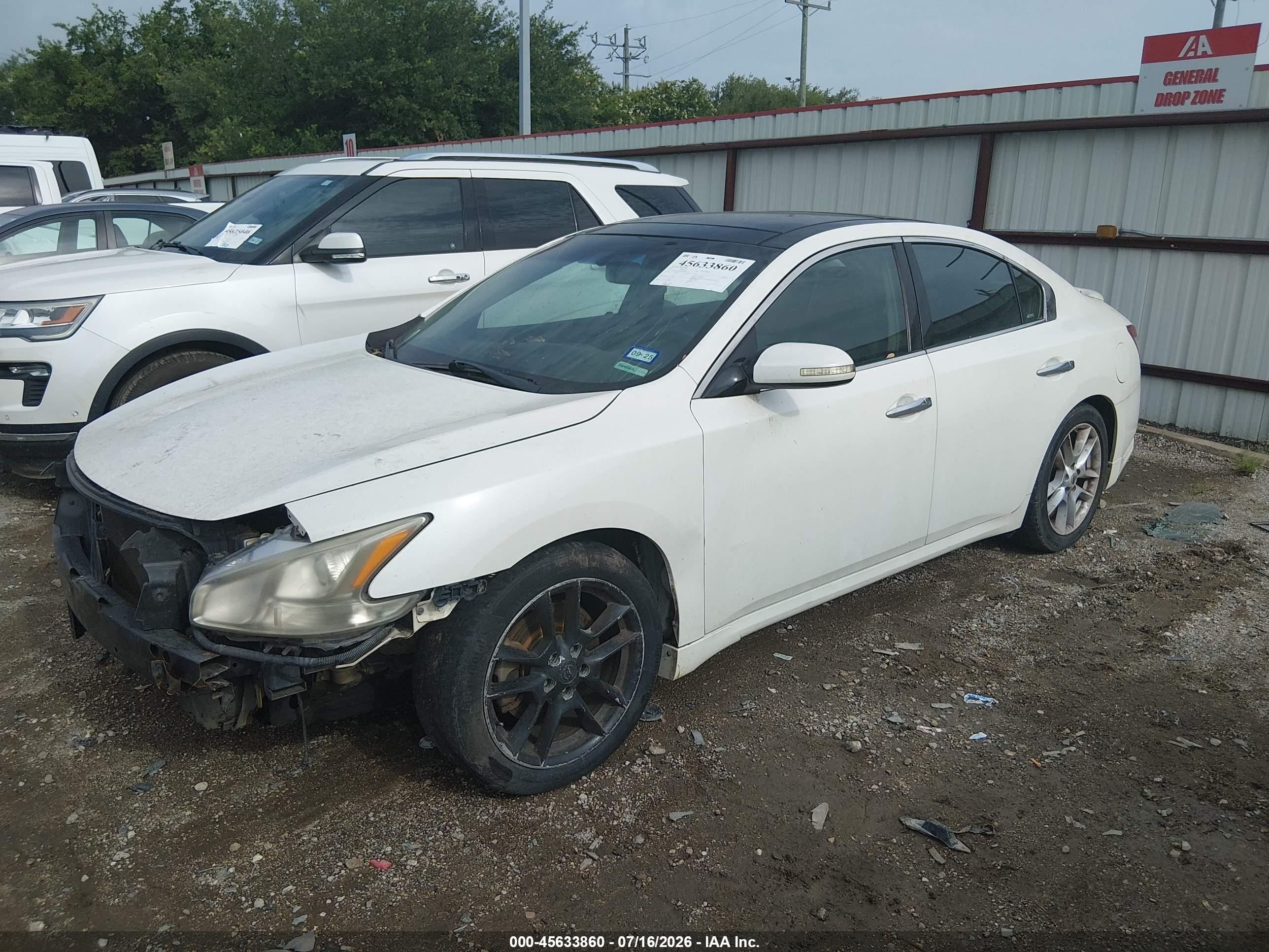 2011 Nissan Maxima 3.5 Sv White vin: 1N4AA5AP4BC830384