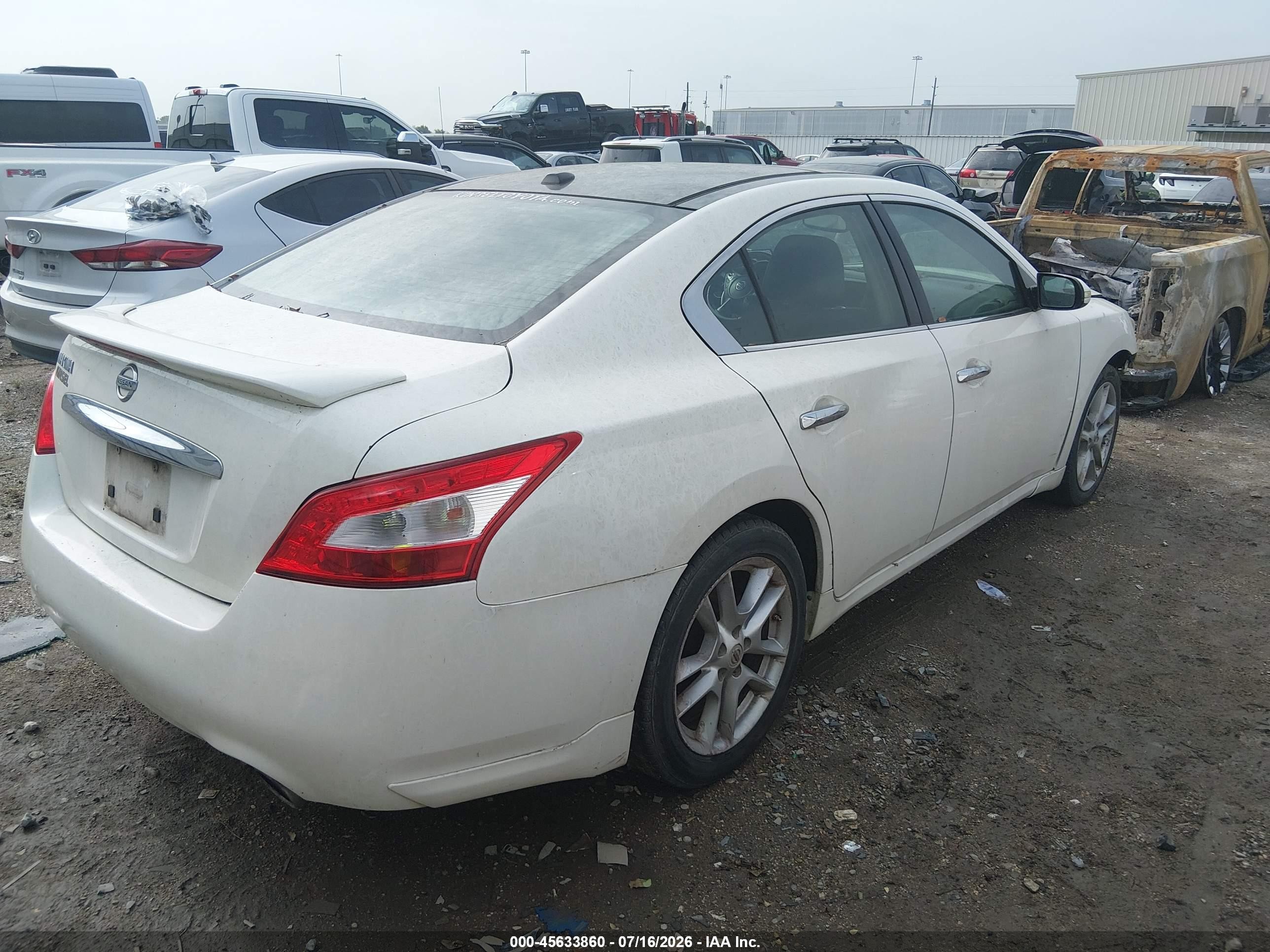 2011 Nissan Maxima 3.5 Sv White vin: 1N4AA5AP4BC830384