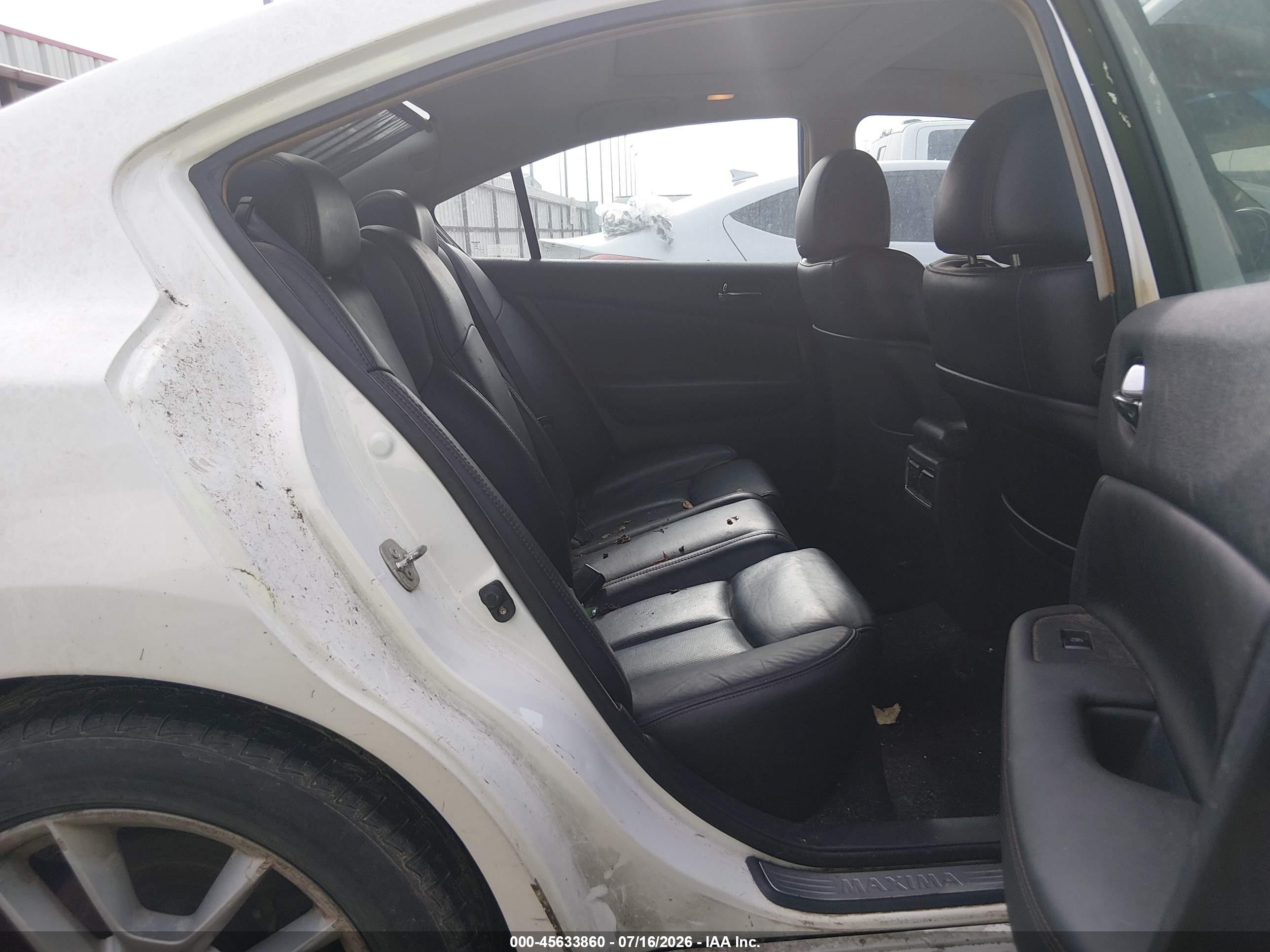 2011 Nissan Maxima 3.5 Sv White vin: 1N4AA5AP4BC830384