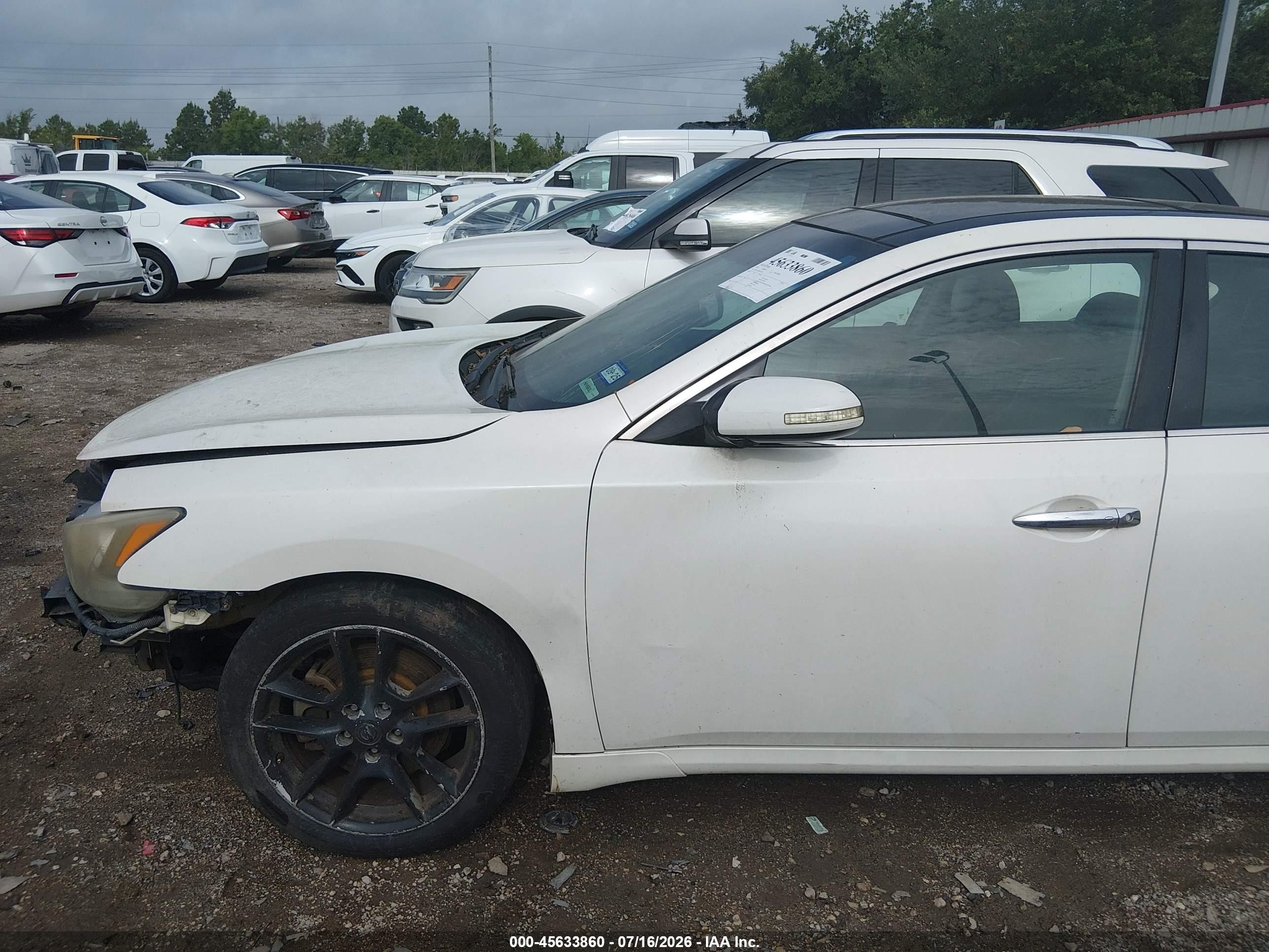 2011 Nissan Maxima 3.5 Sv White vin: 1N4AA5AP4BC830384