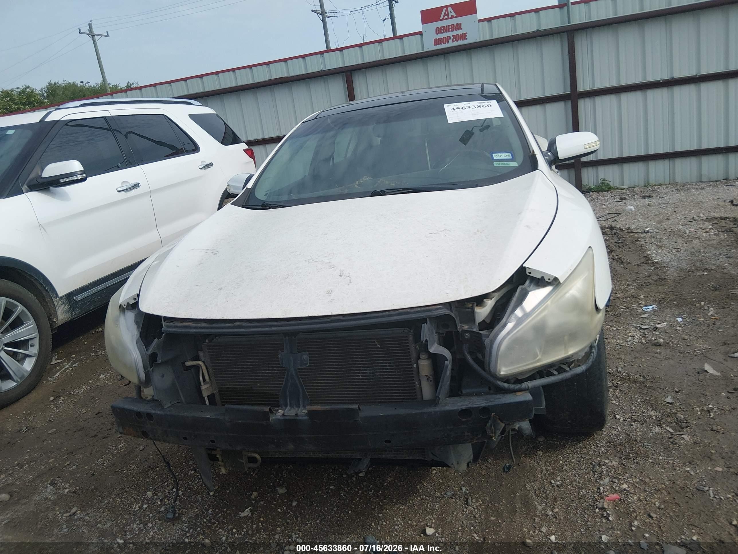 2011 Nissan Maxima 3.5 Sv White vin: 1N4AA5AP4BC830384