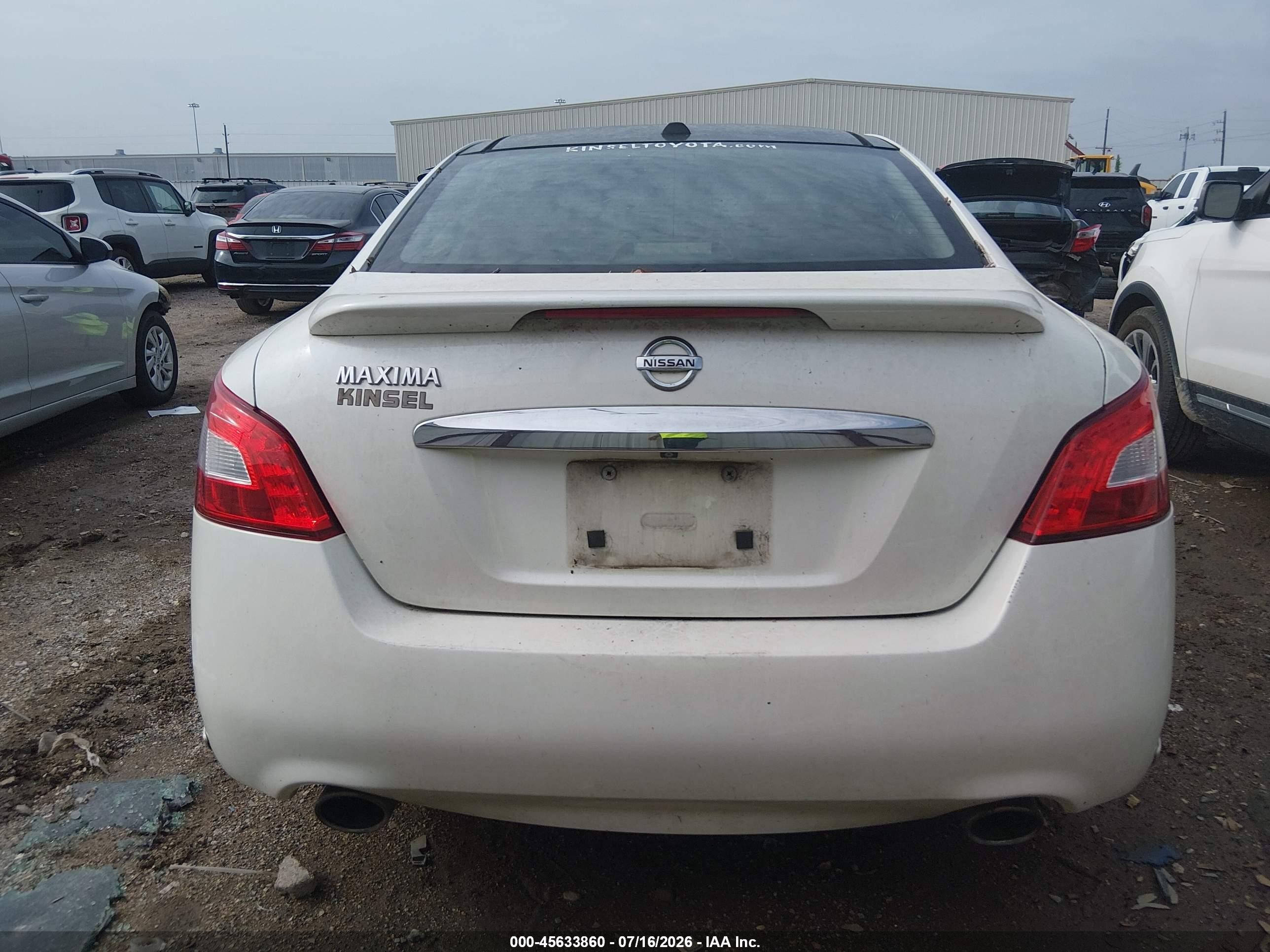 2011 Nissan Maxima 3.5 Sv White vin: 1N4AA5AP4BC830384