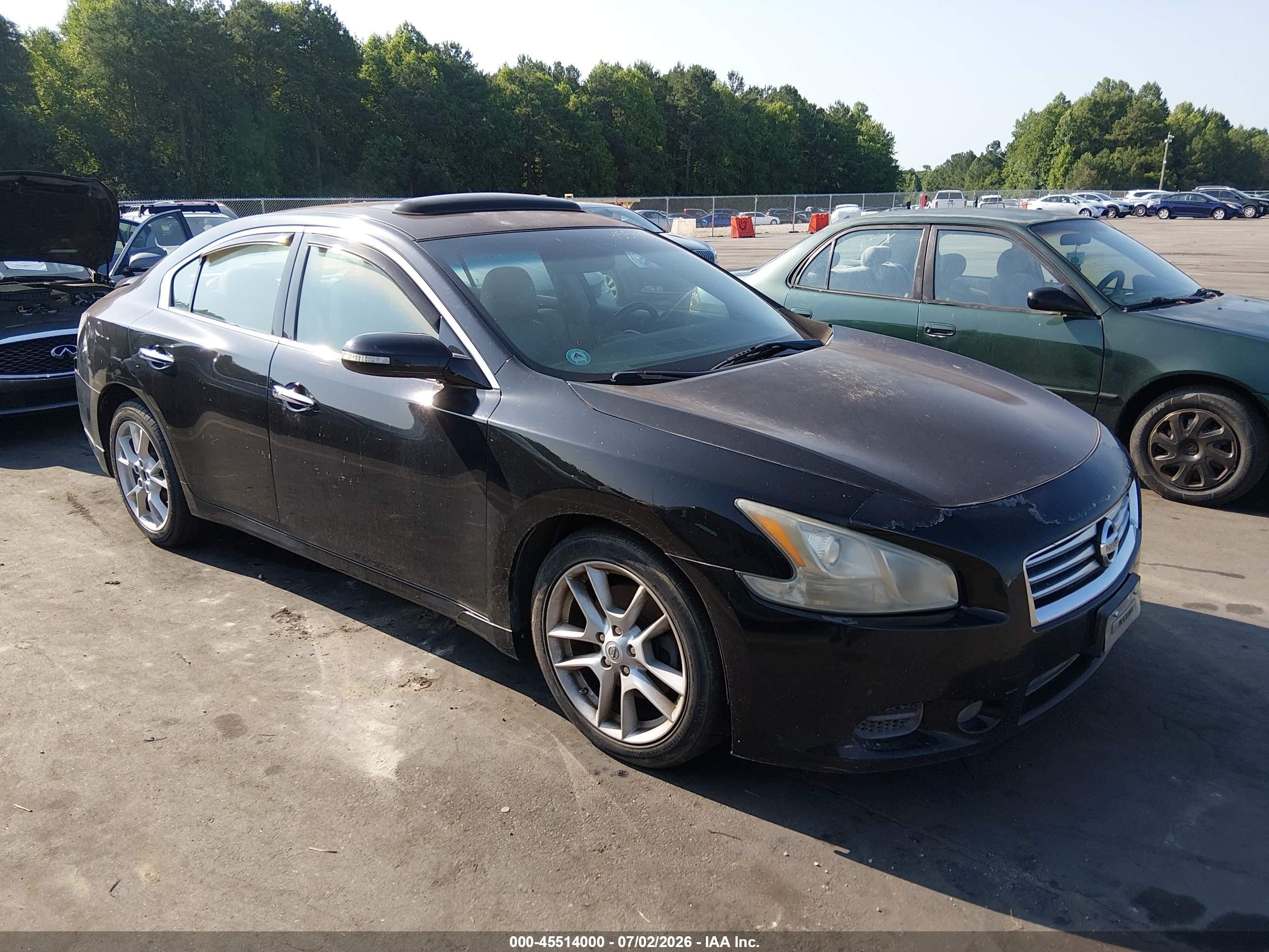 2012 Nissan Maxima 3.5 Sv Black vin: 1N4AA5AP4CC800576