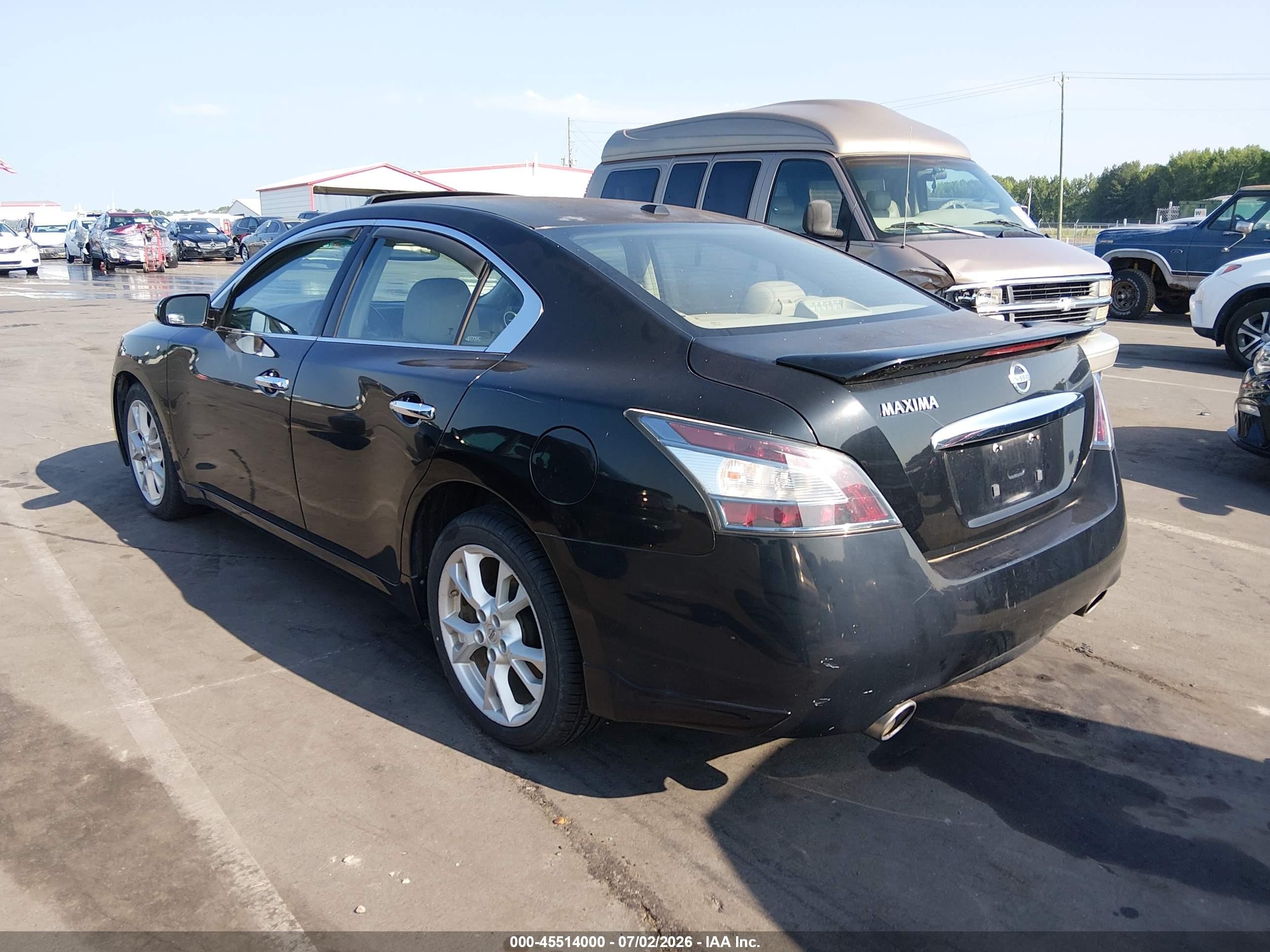 2012 Nissan Maxima 3.5 Sv Black vin: 1N4AA5AP4CC800576