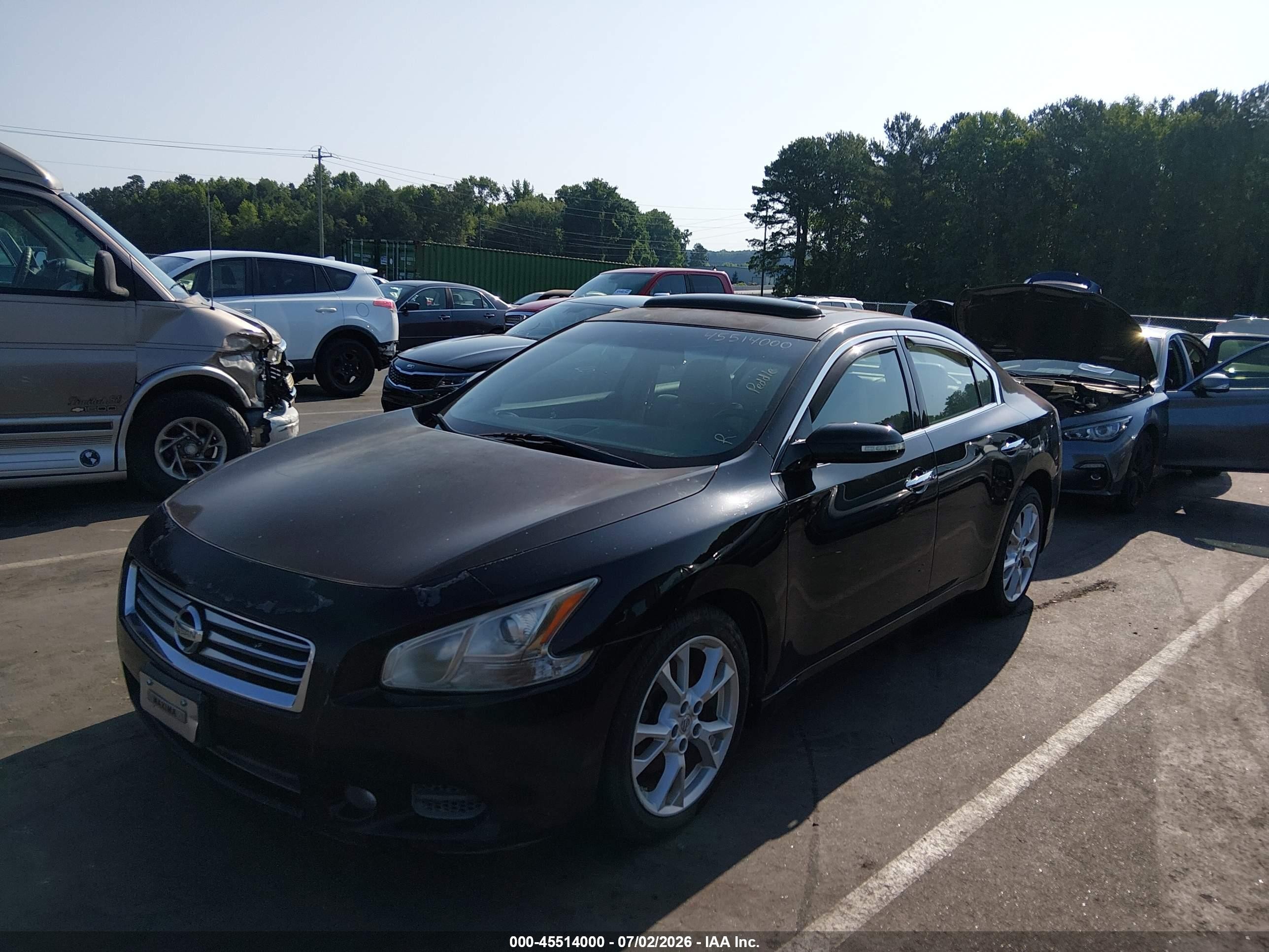 2012 Nissan Maxima 3.5 Sv Black vin: 1N4AA5AP4CC800576