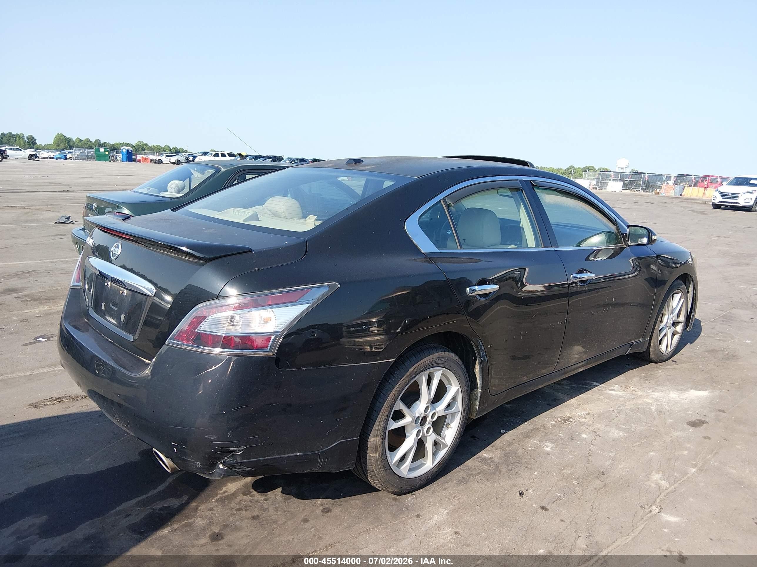 2012 Nissan Maxima 3.5 Sv Black vin: 1N4AA5AP4CC800576
