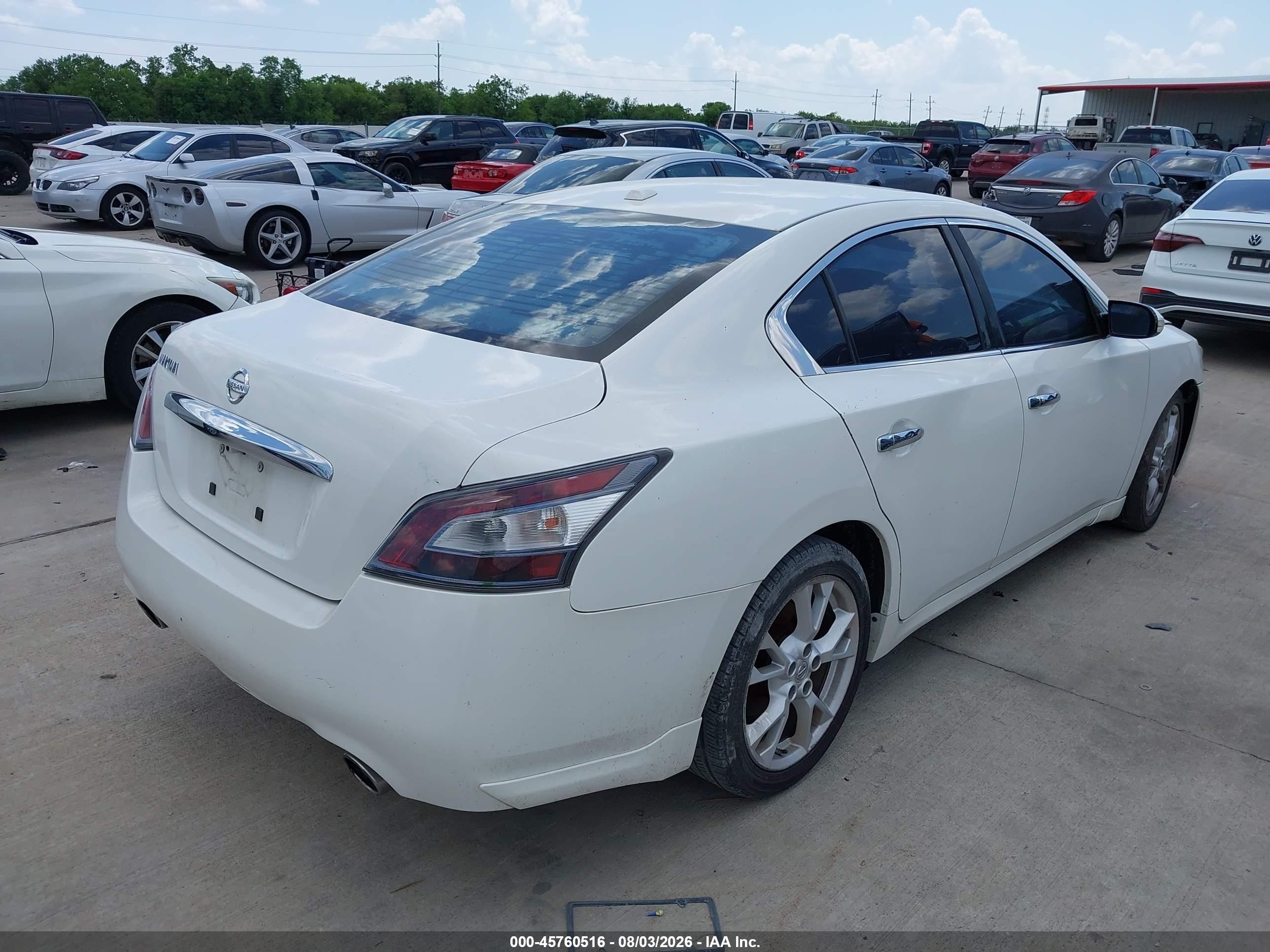 2012 Nissan Maxima 3.5 Sv White vin: 1N4AA5AP4CC801341