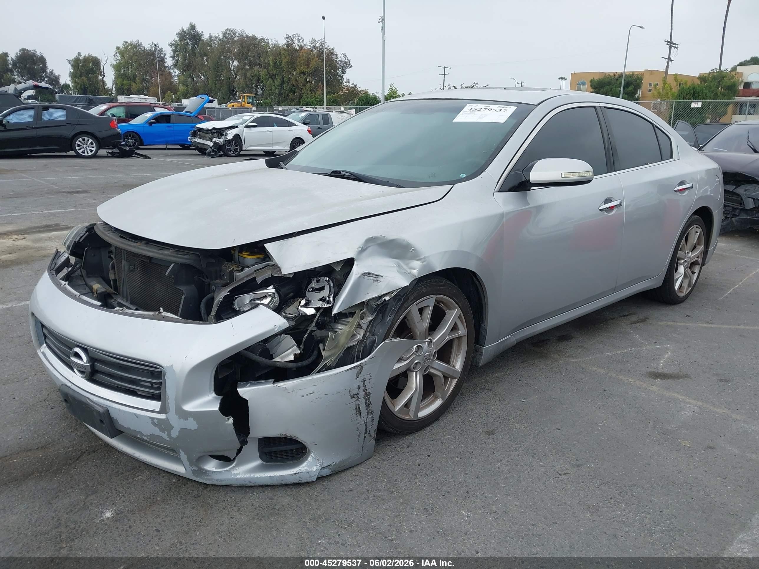 2012 Nissan Maxima 3.5 Sv Silver vin: 1N4AA5AP4CC823856