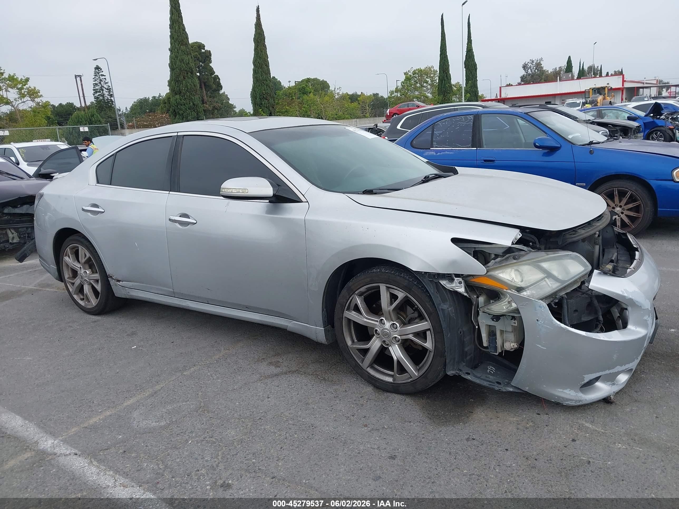 2012 Nissan Maxima 3.5 Sv Silver vin: 1N4AA5AP4CC823856