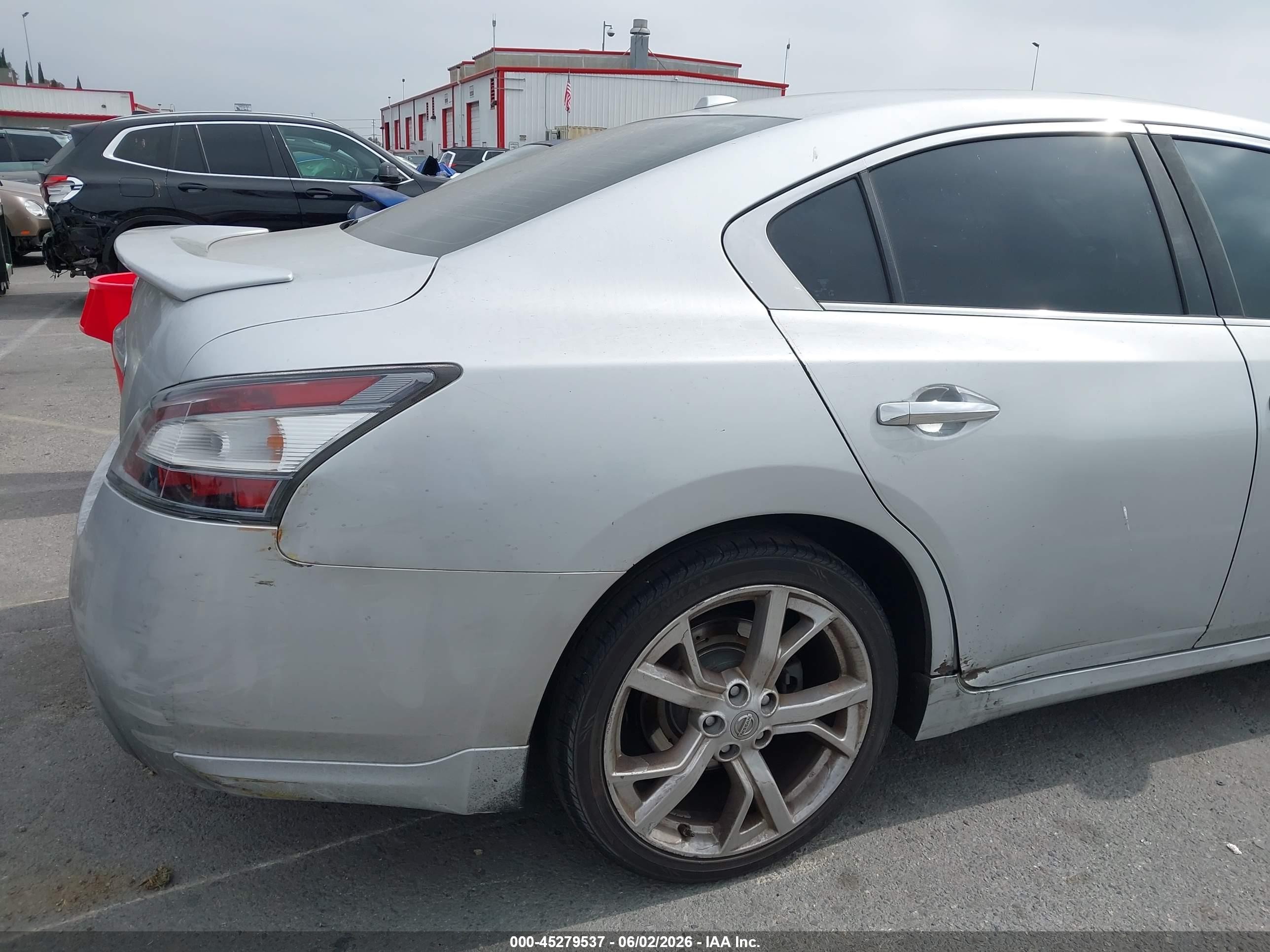 2012 Nissan Maxima 3.5 Sv Silver vin: 1N4AA5AP4CC823856