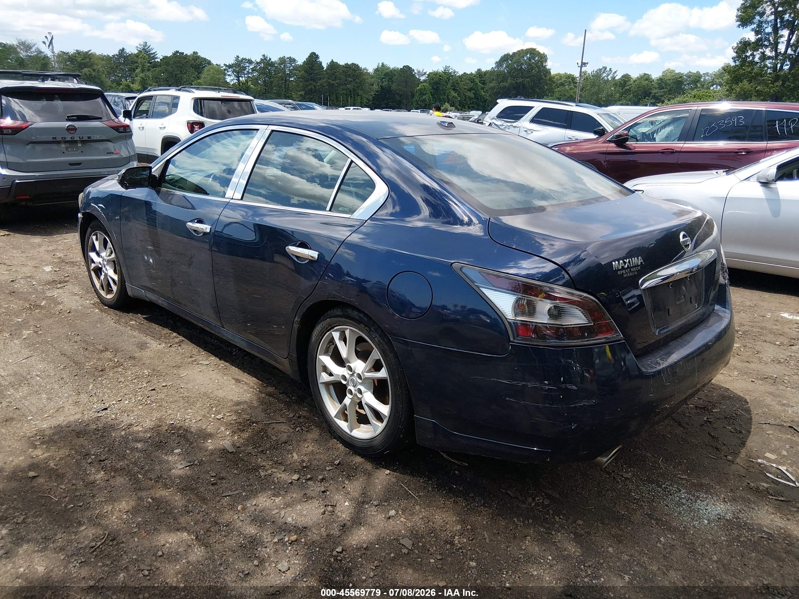 2012 Nissan Maxima 3.5 Sv Blue vin: 1N4AA5AP4CC844884