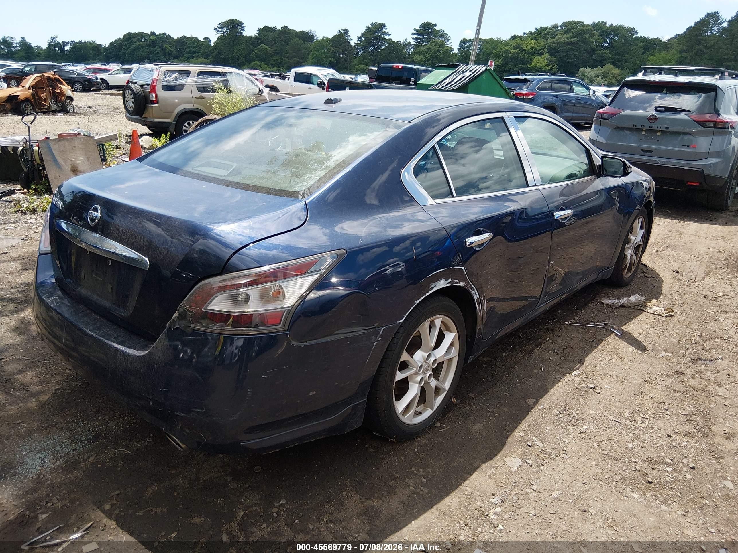 2012 Nissan Maxima 3.5 Sv Blue vin: 1N4AA5AP4CC844884