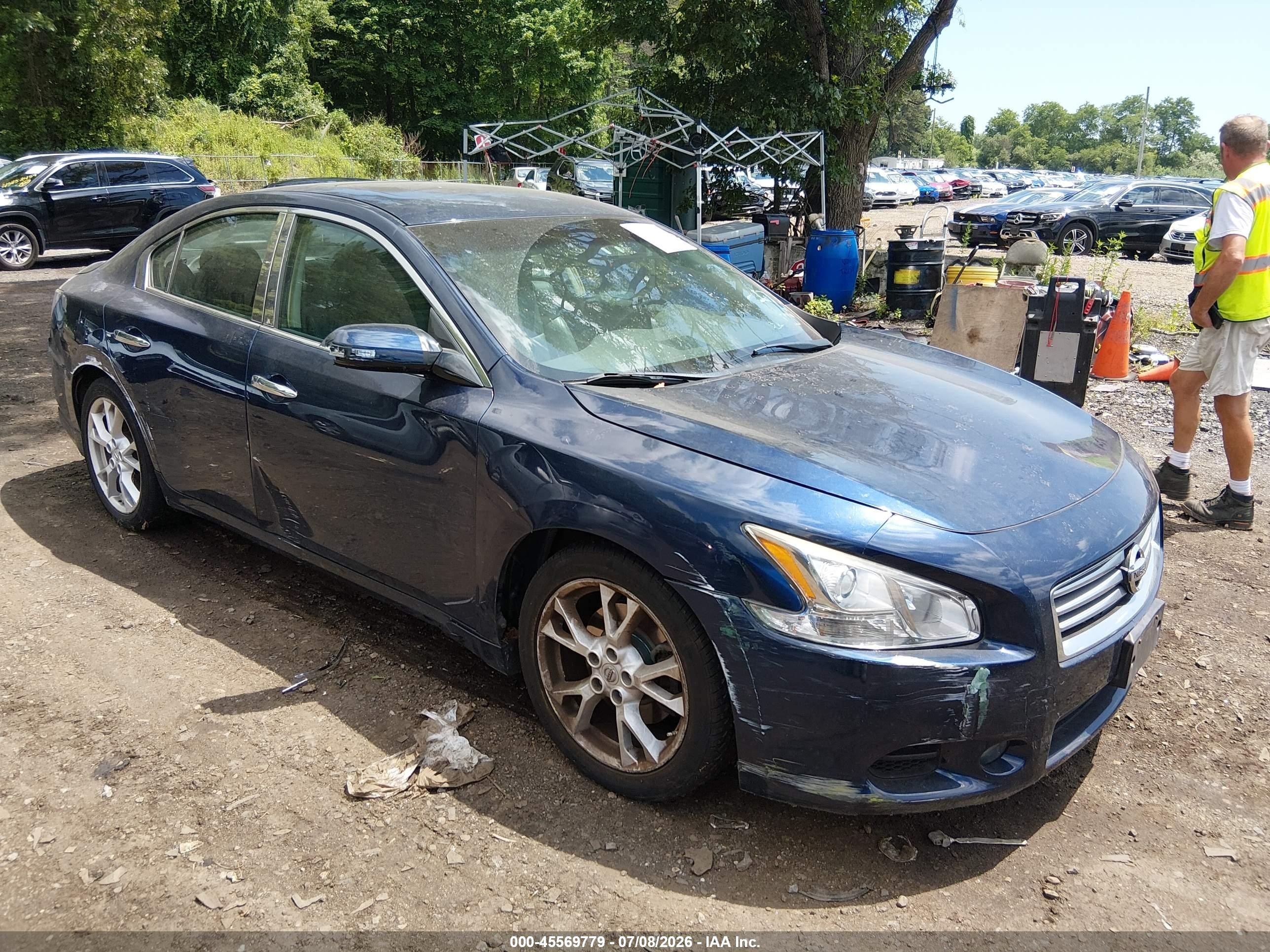 2012 Nissan Maxima 3.5 Sv Blue vin: 1N4AA5AP4CC844884