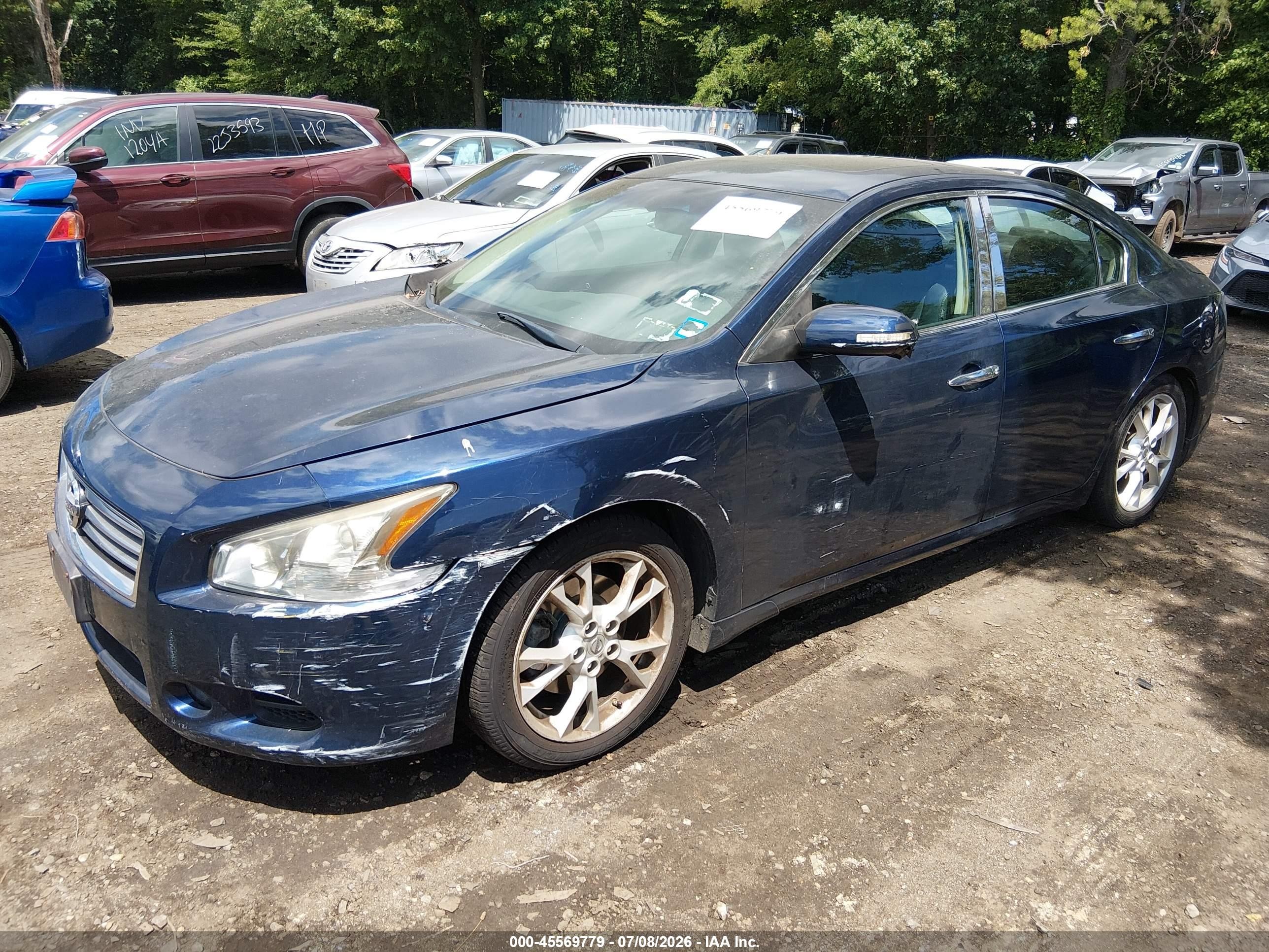 2012 Nissan Maxima 3.5 Sv Blue vin: 1N4AA5AP4CC844884