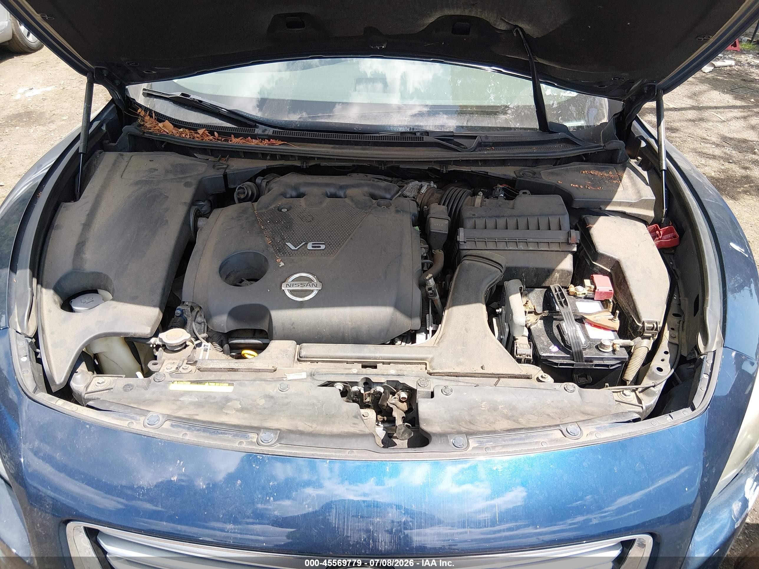 2012 Nissan Maxima 3.5 Sv Blue vin: 1N4AA5AP4CC844884