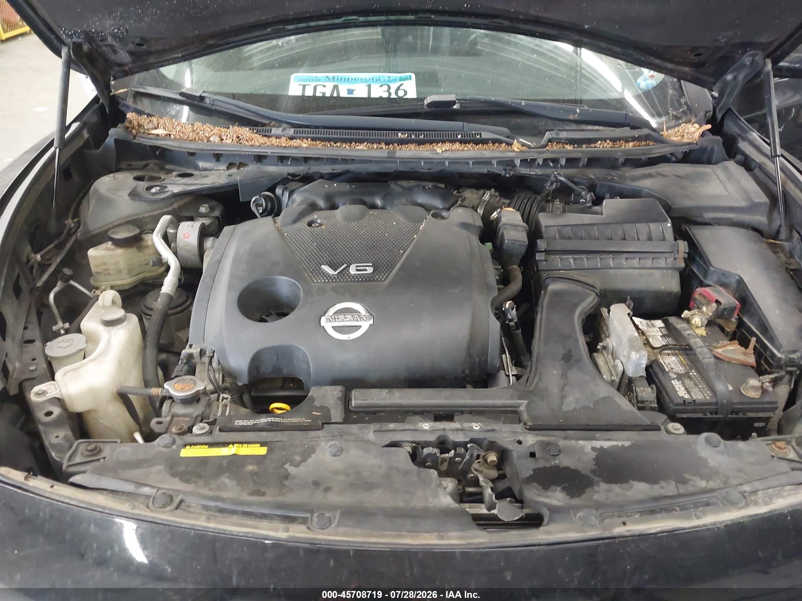 2012 Nissan Maxima 3.5 Sv Black vin: 1N4AA5AP4CC845257