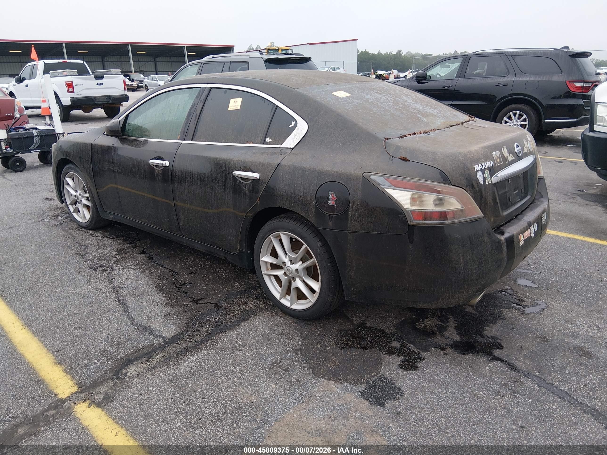 2012 Nissan Maxima 3.5 S Black vin: 1N4AA5AP4CC848546
