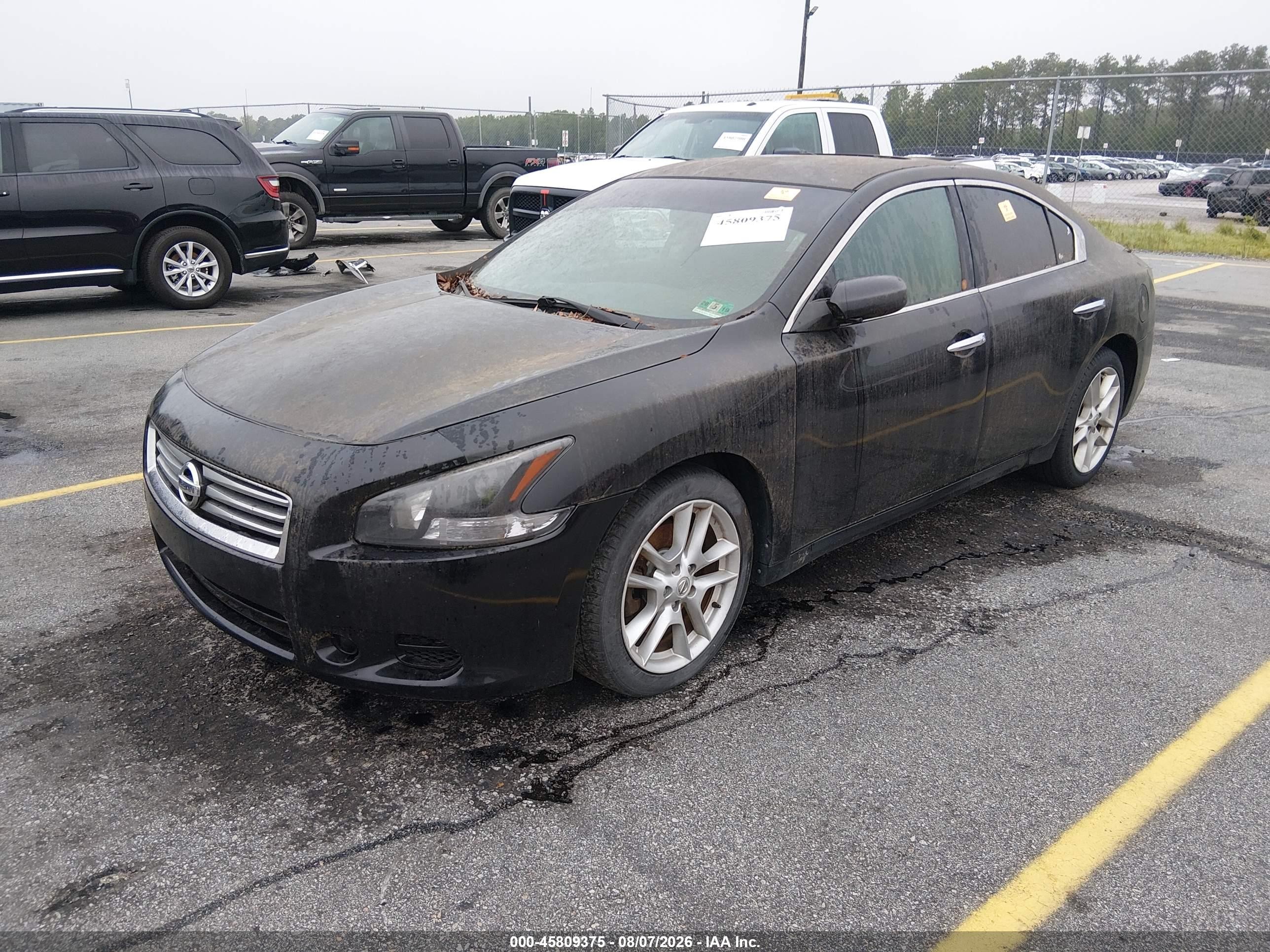 2012 Nissan Maxima 3.5 S Black vin: 1N4AA5AP4CC848546
