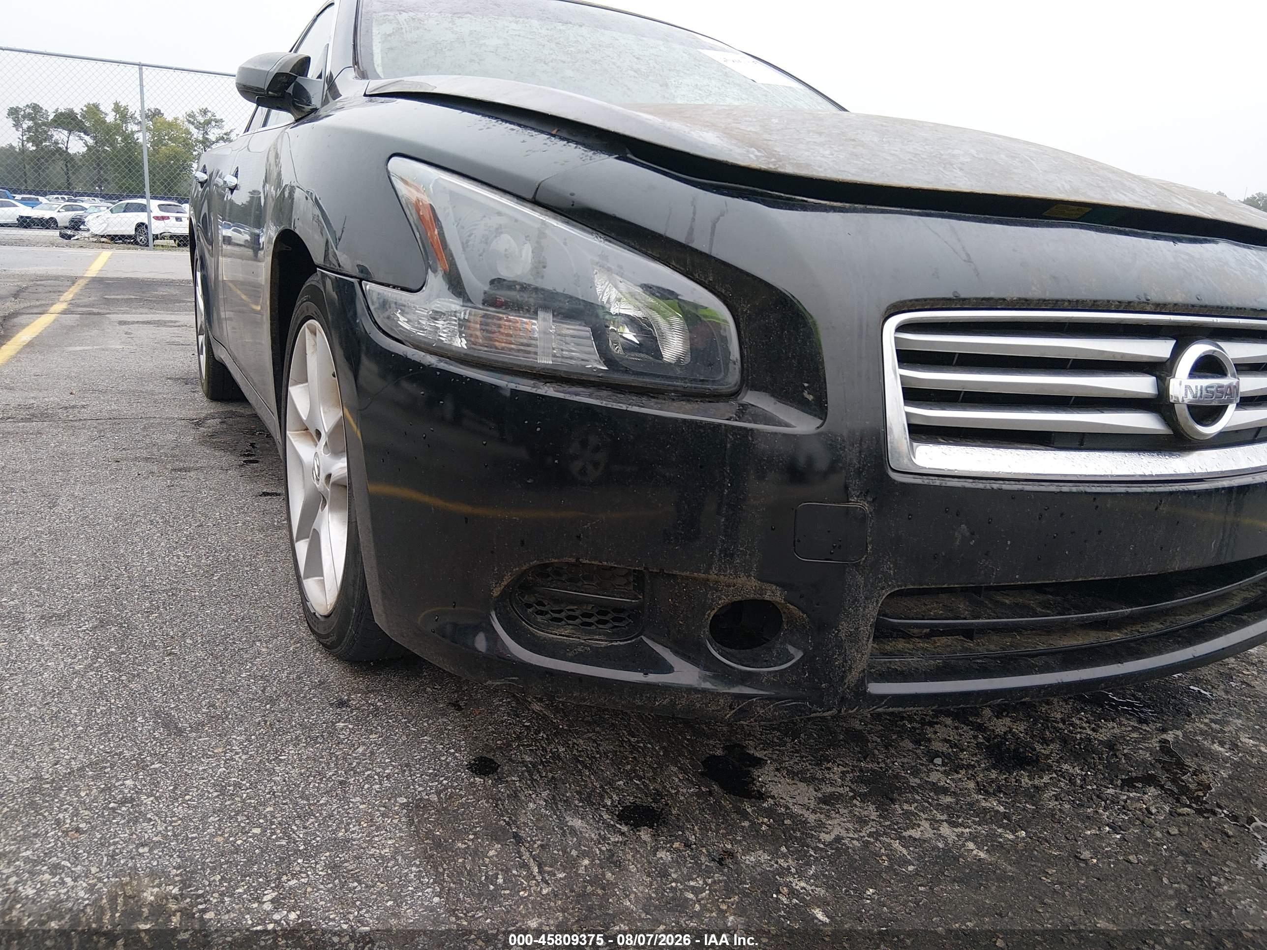 2012 Nissan Maxima 3.5 S Black vin: 1N4AA5AP4CC848546