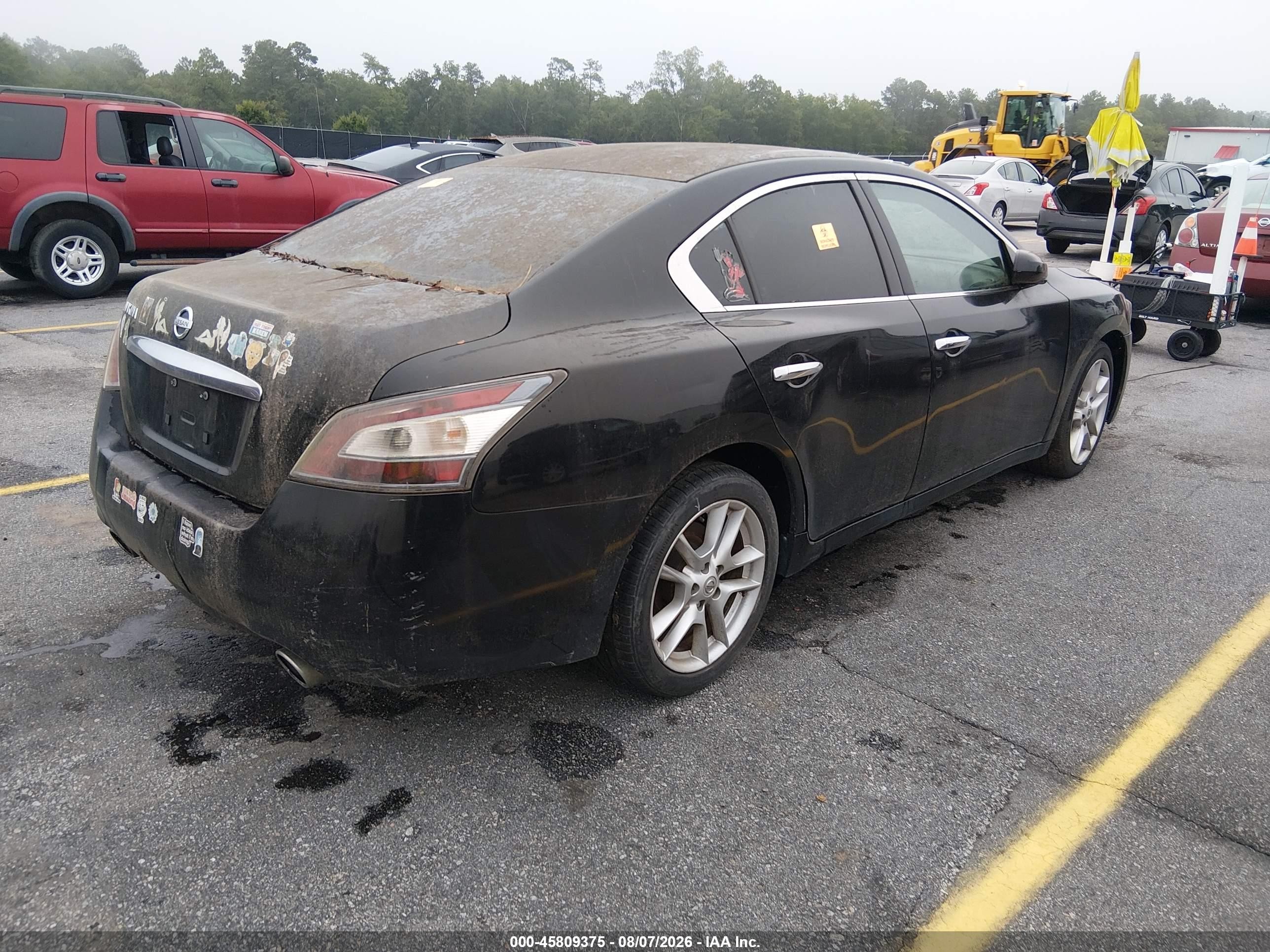 2012 Nissan Maxima 3.5 S Black vin: 1N4AA5AP4CC848546