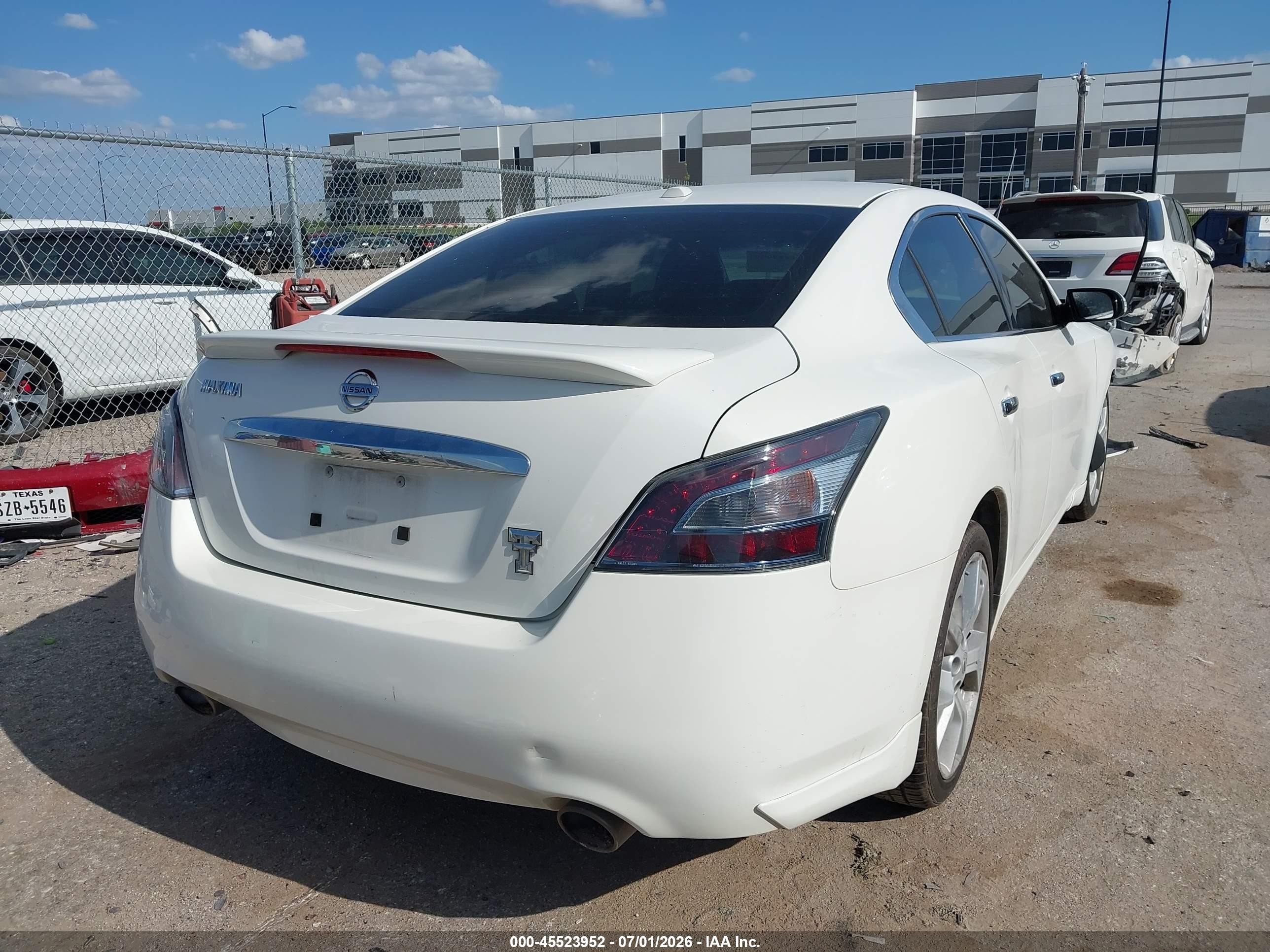 2012 Nissan Maxima 3.5 Sv Белый vin: 1N4AA5AP4CC848675