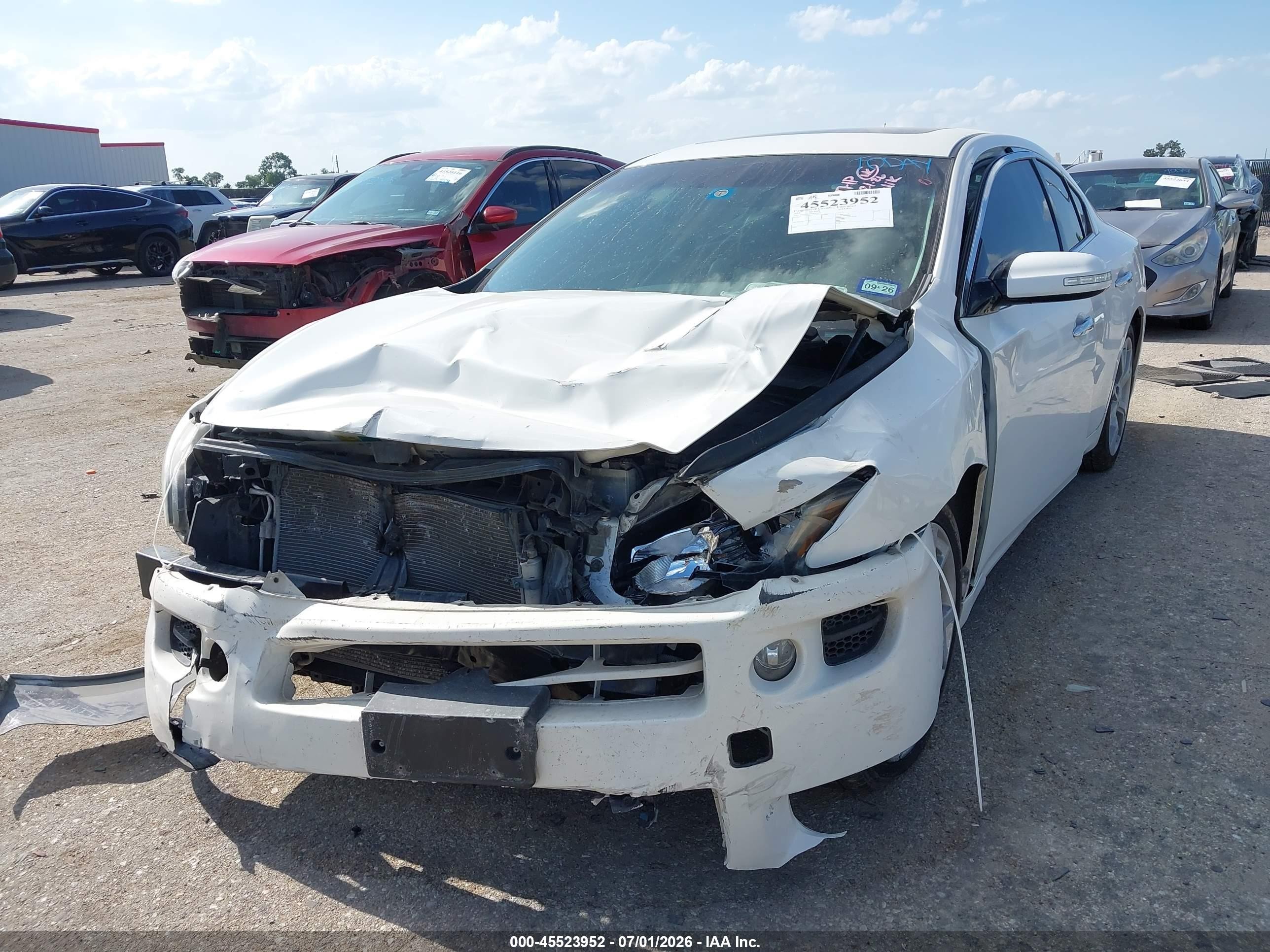 2012 Nissan Maxima 3.5 Sv Белый vin: 1N4AA5AP4CC848675