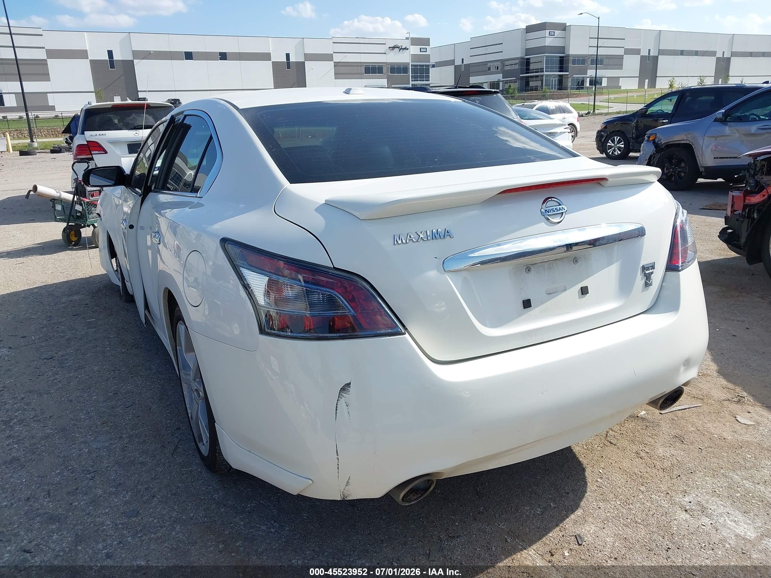 2012 Nissan Maxima 3.5 Sv Белый vin: 1N4AA5AP4CC848675