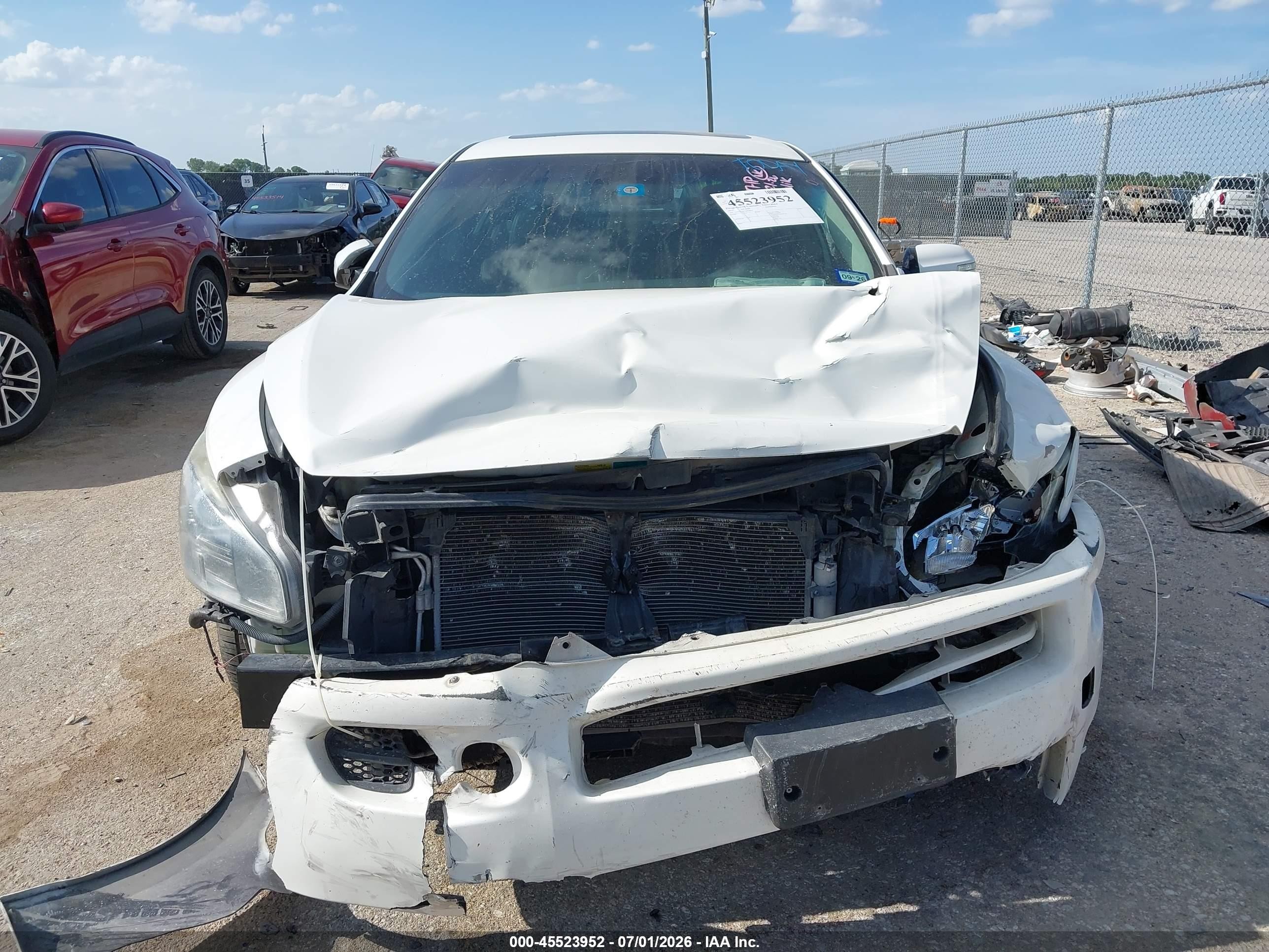 2012 Nissan Maxima 3.5 Sv Белый vin: 1N4AA5AP4CC848675
