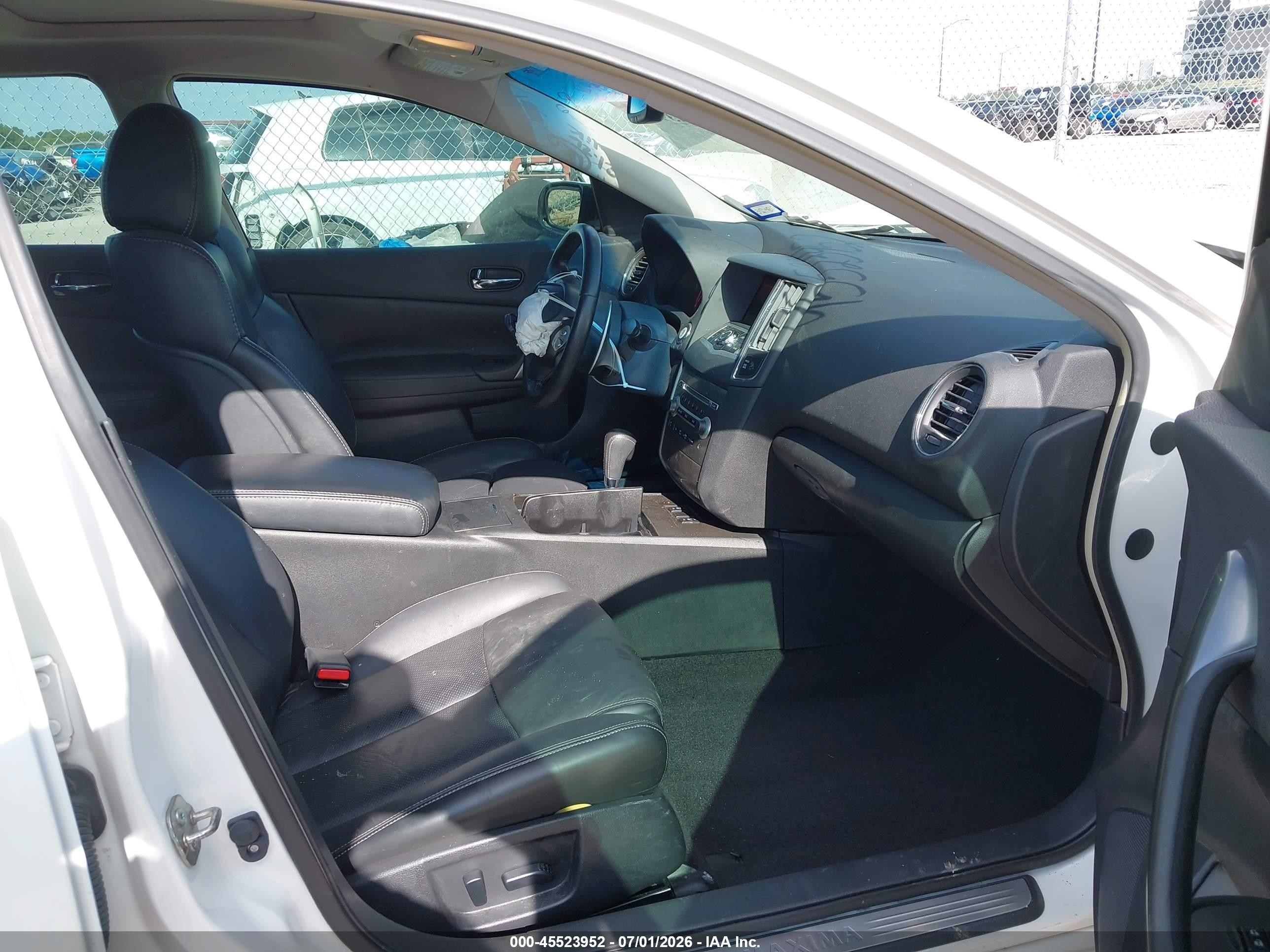 2012 Nissan Maxima 3.5 Sv Белый vin: 1N4AA5AP4CC848675