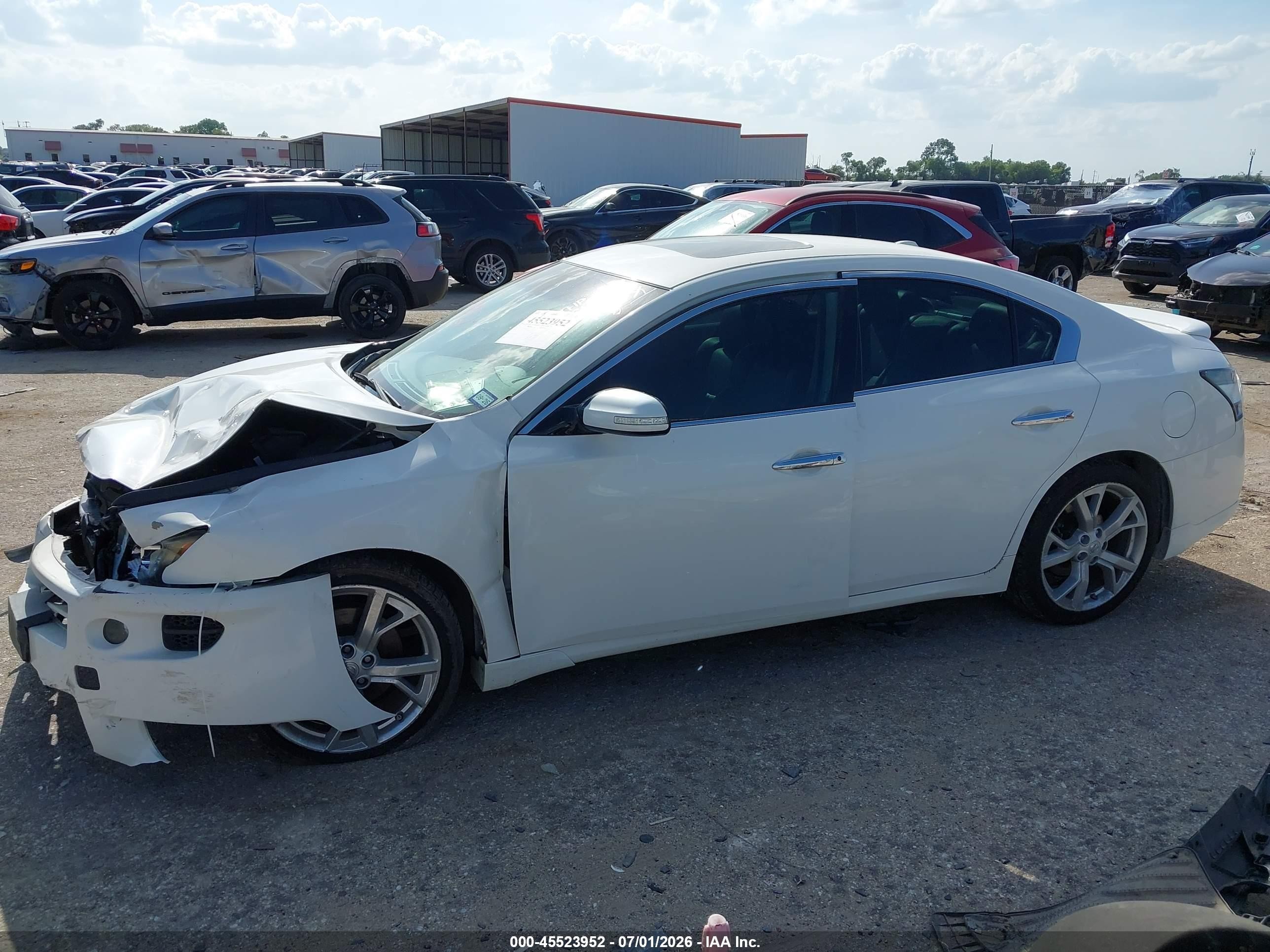2012 Nissan Maxima 3.5 Sv Белый vin: 1N4AA5AP4CC848675