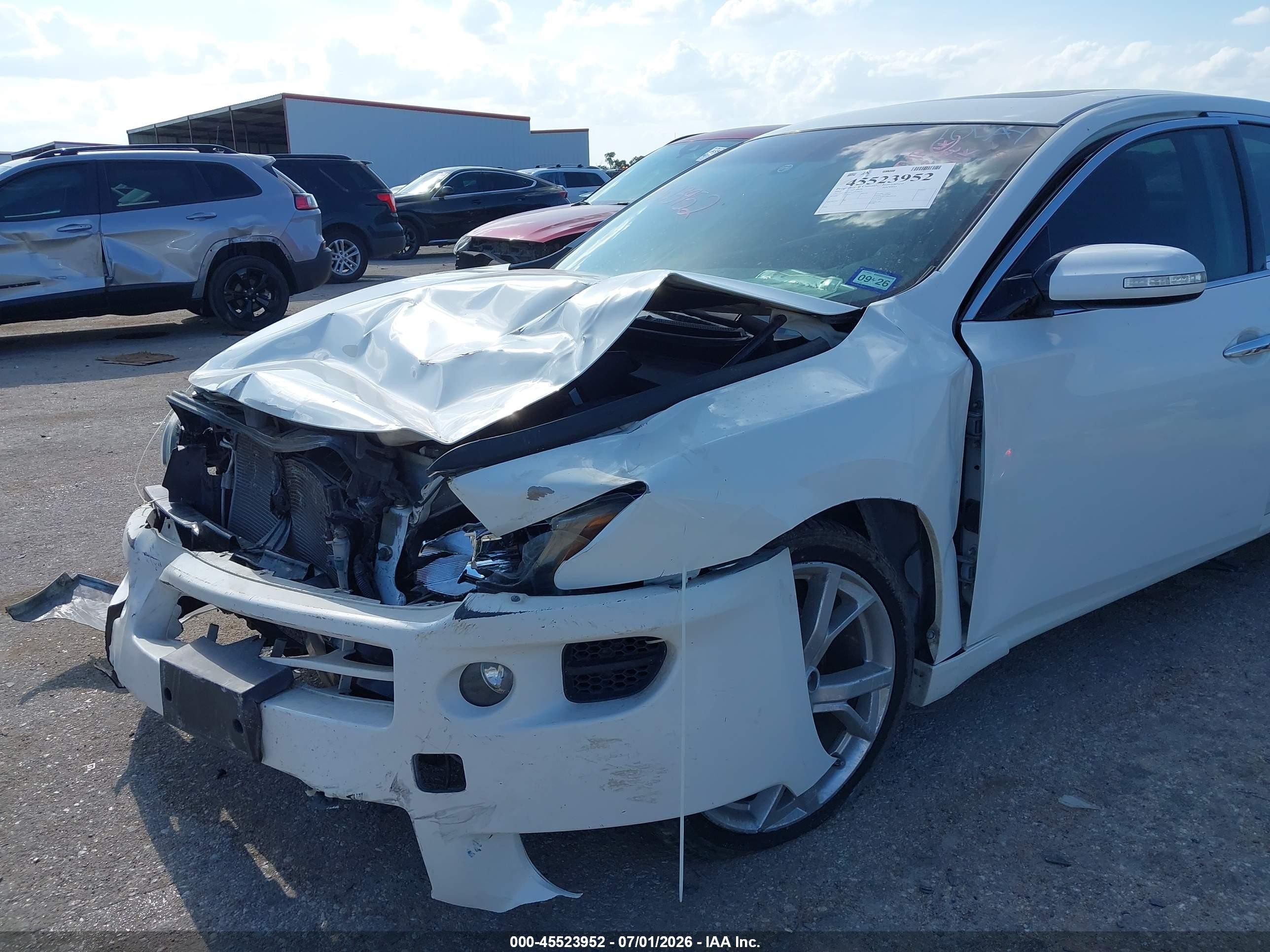 2012 Nissan Maxima 3.5 Sv Белый vin: 1N4AA5AP4CC848675