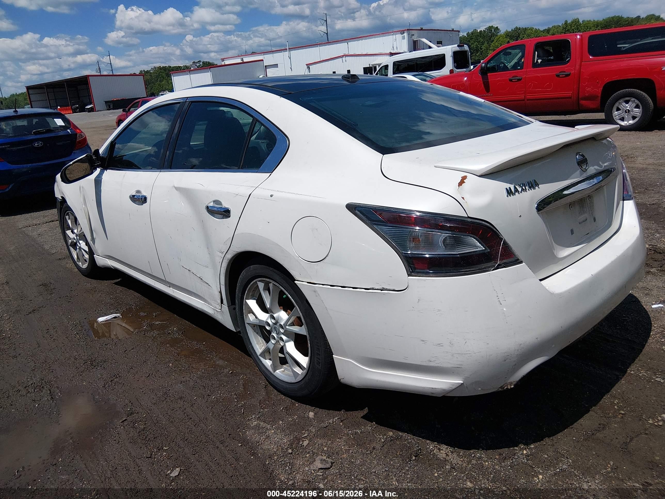 2012 Nissan Maxima 3.5 Sv White vin: 1N4AA5AP4CC849048