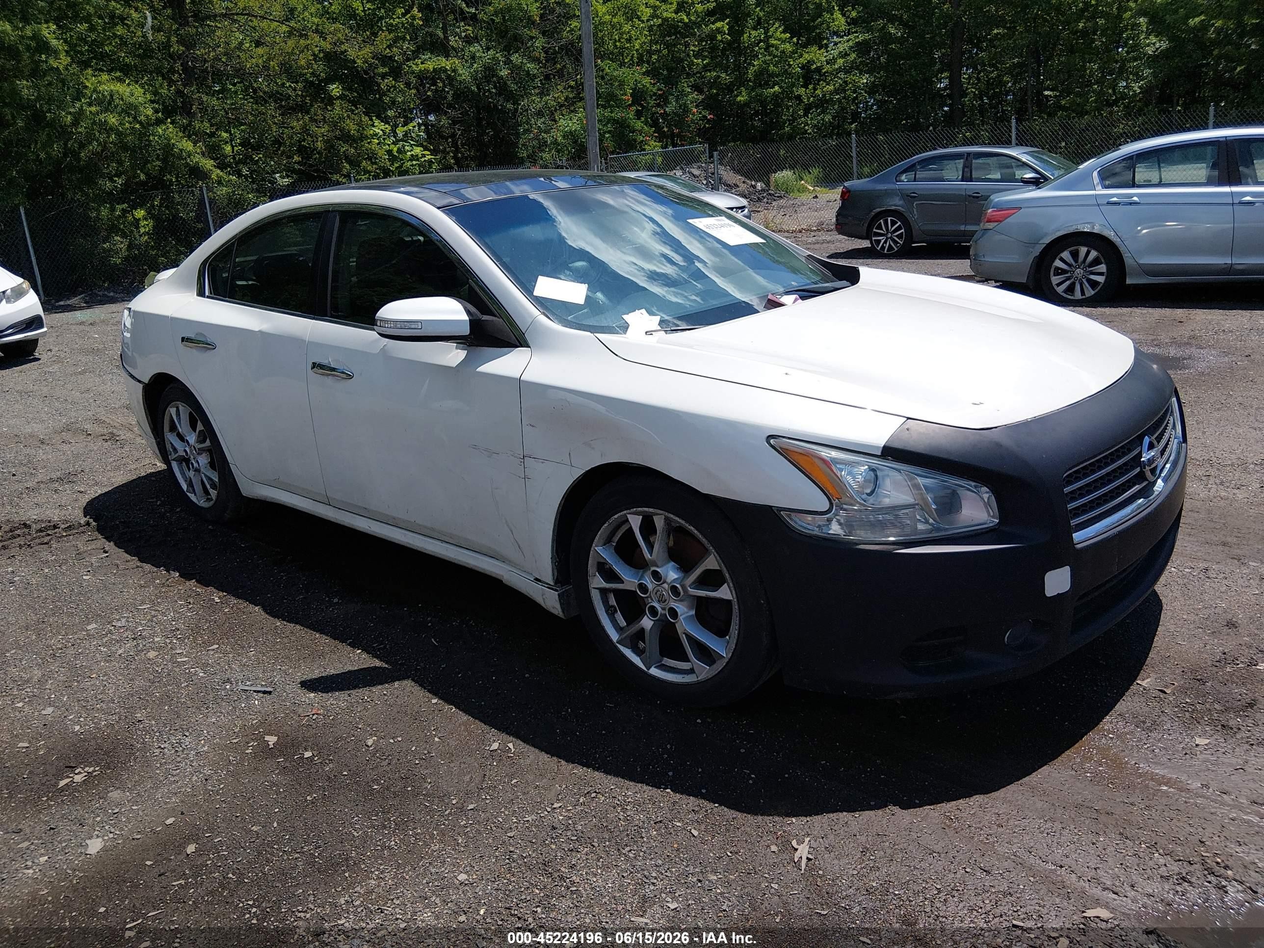 2012 Nissan Maxima 3.5 Sv White vin: 1N4AA5AP4CC849048
