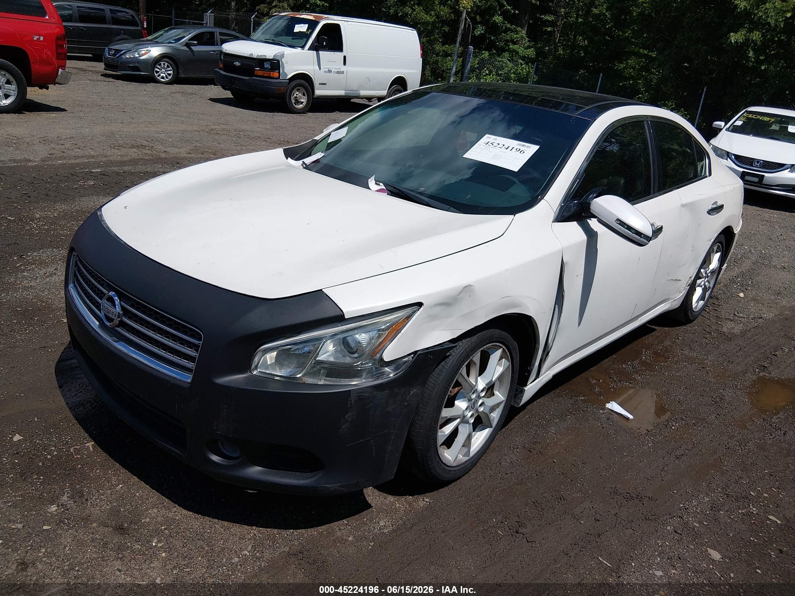 2012 Nissan Maxima 3.5 Sv White vin: 1N4AA5AP4CC849048