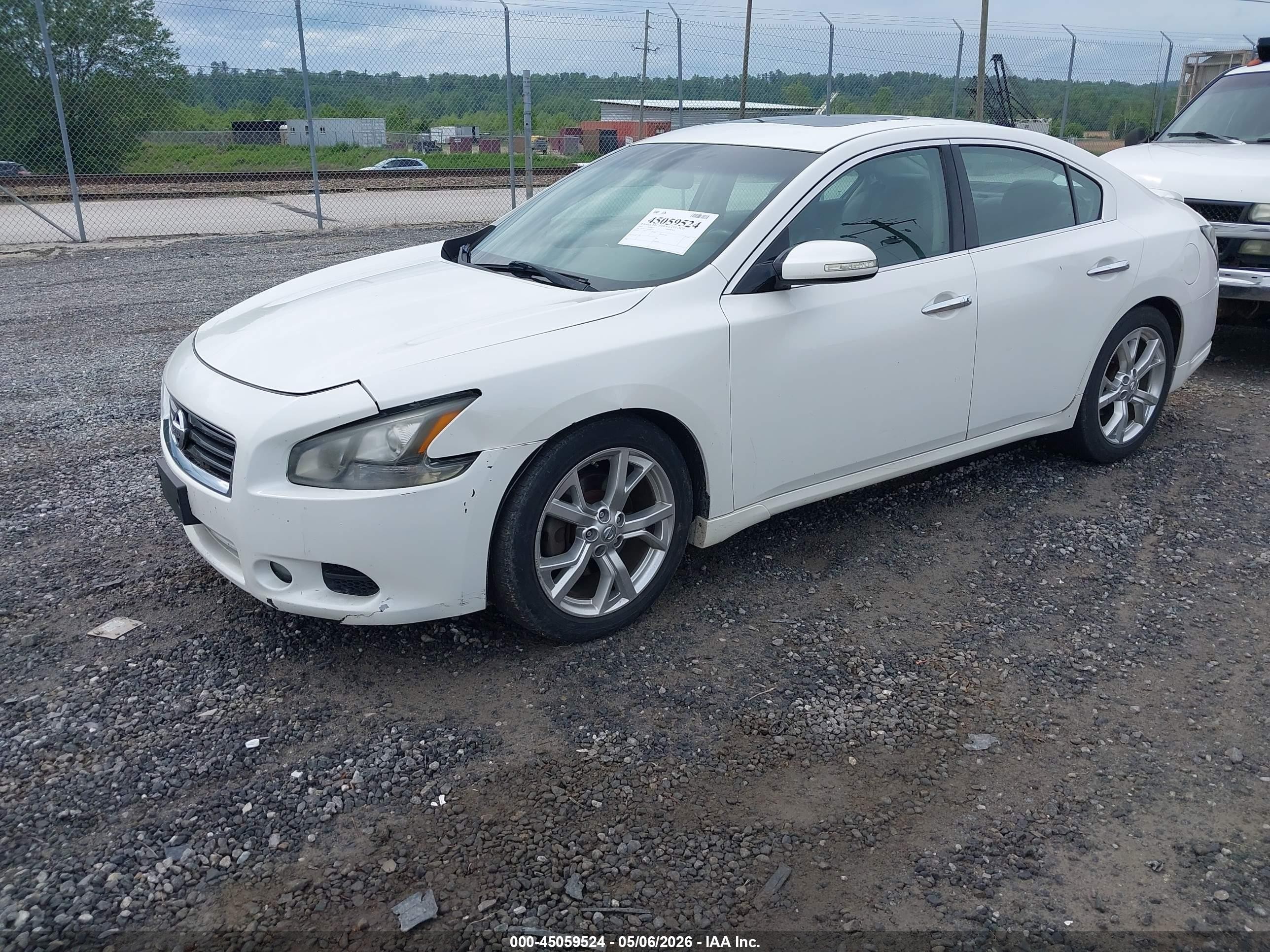 2012 Nissan Maxima 3.5 Sv White vin: 1N4AA5AP4CC849230