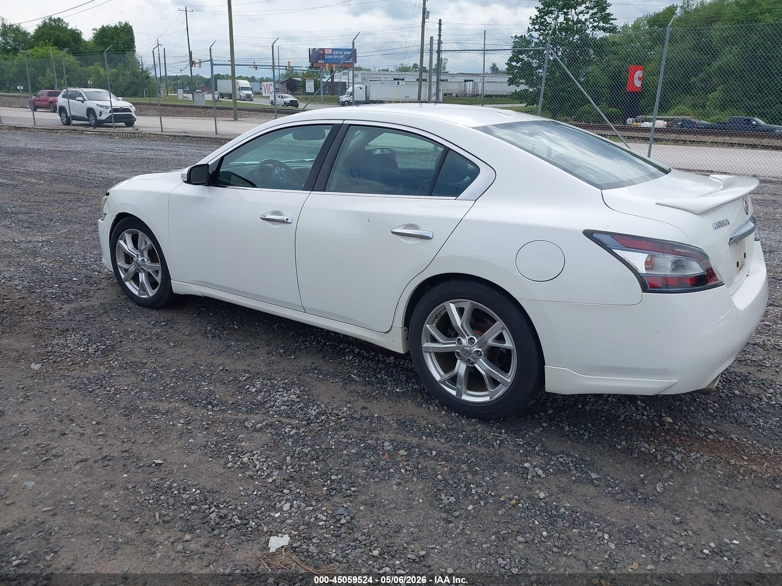 2012 Nissan Maxima 3.5 Sv White vin: 1N4AA5AP4CC849230