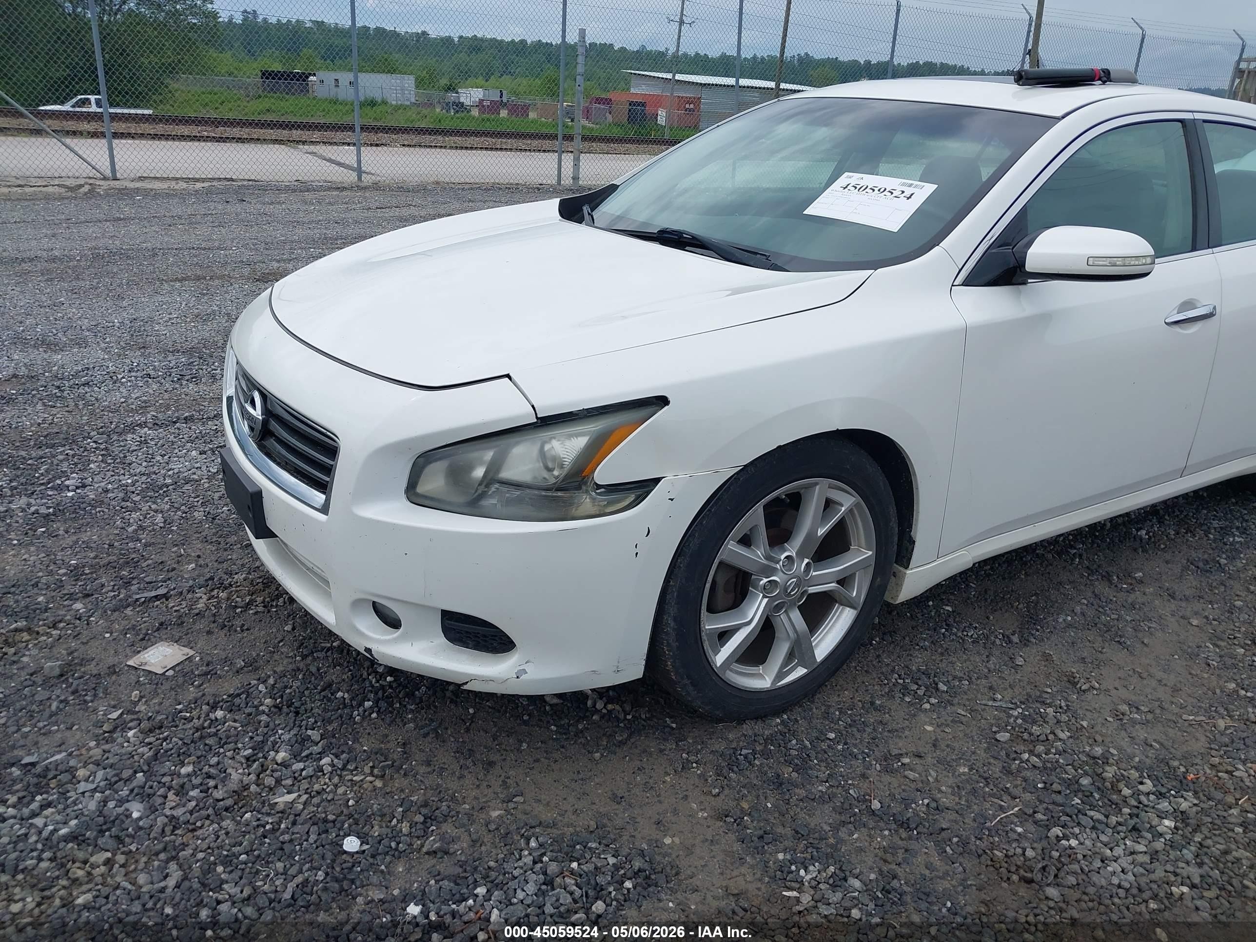 2012 Nissan Maxima 3.5 Sv White vin: 1N4AA5AP4CC849230