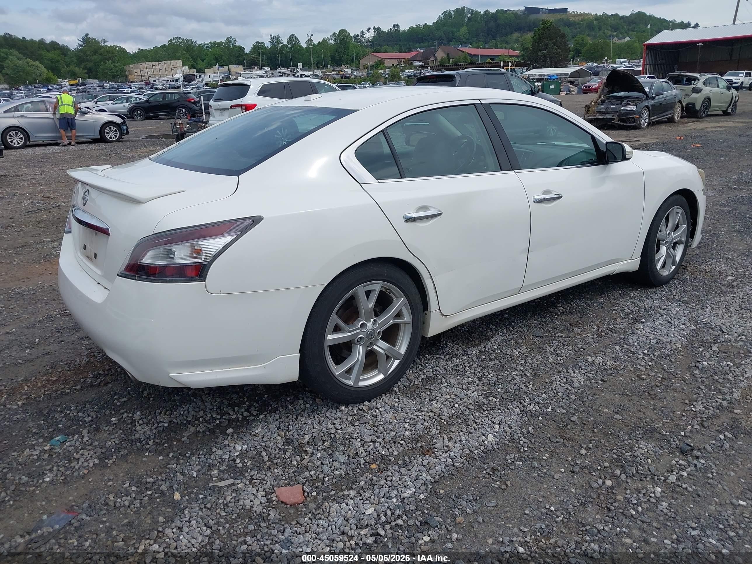 2012 Nissan Maxima 3.5 Sv White vin: 1N4AA5AP4CC849230