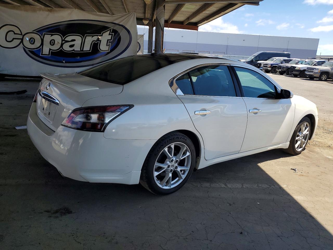 2012 Nissan Maxima 3.5 S Белый vin: 1N4AA5AP4CC854119