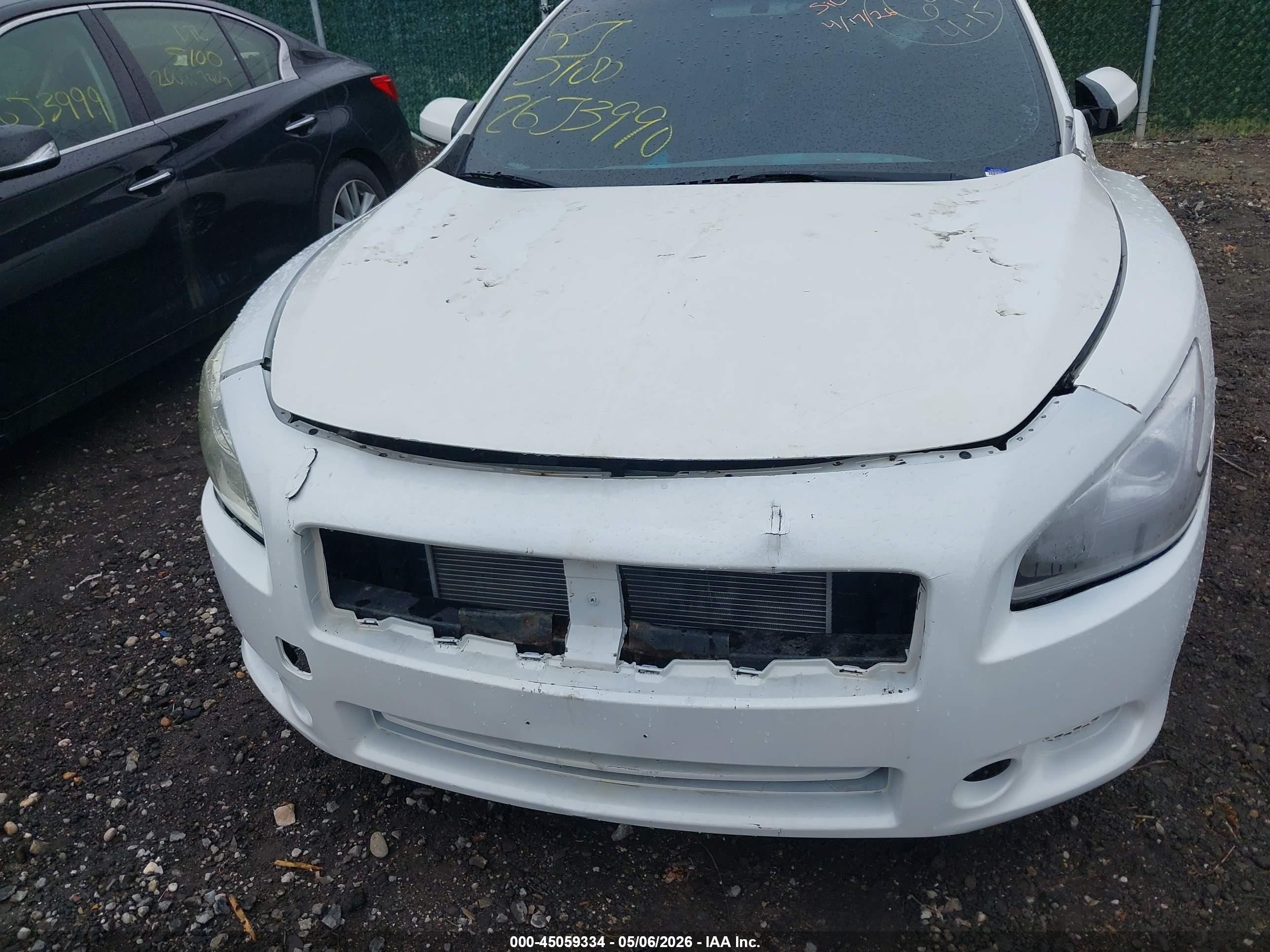 2012 Nissan Maxima 3.5 S White vin: 1N4AA5AP4CC858669