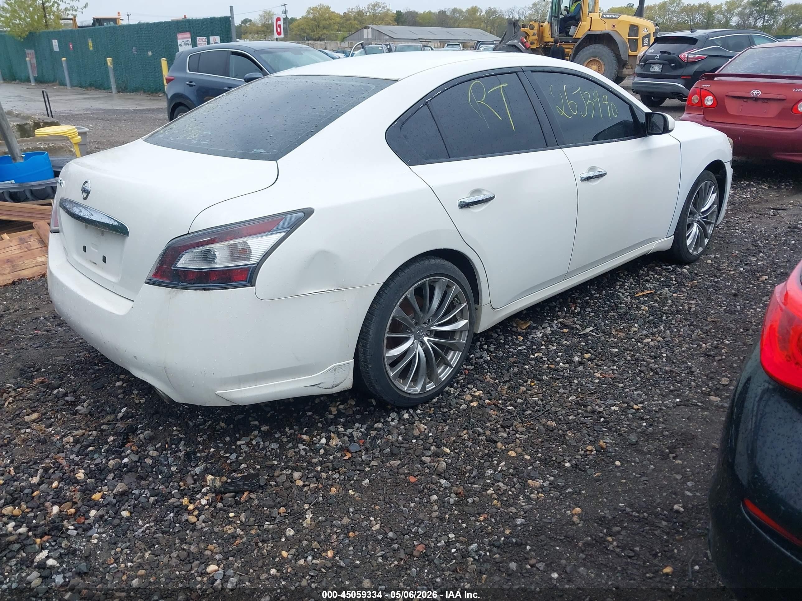 2012 Nissan Maxima 3.5 S White vin: 1N4AA5AP4CC858669