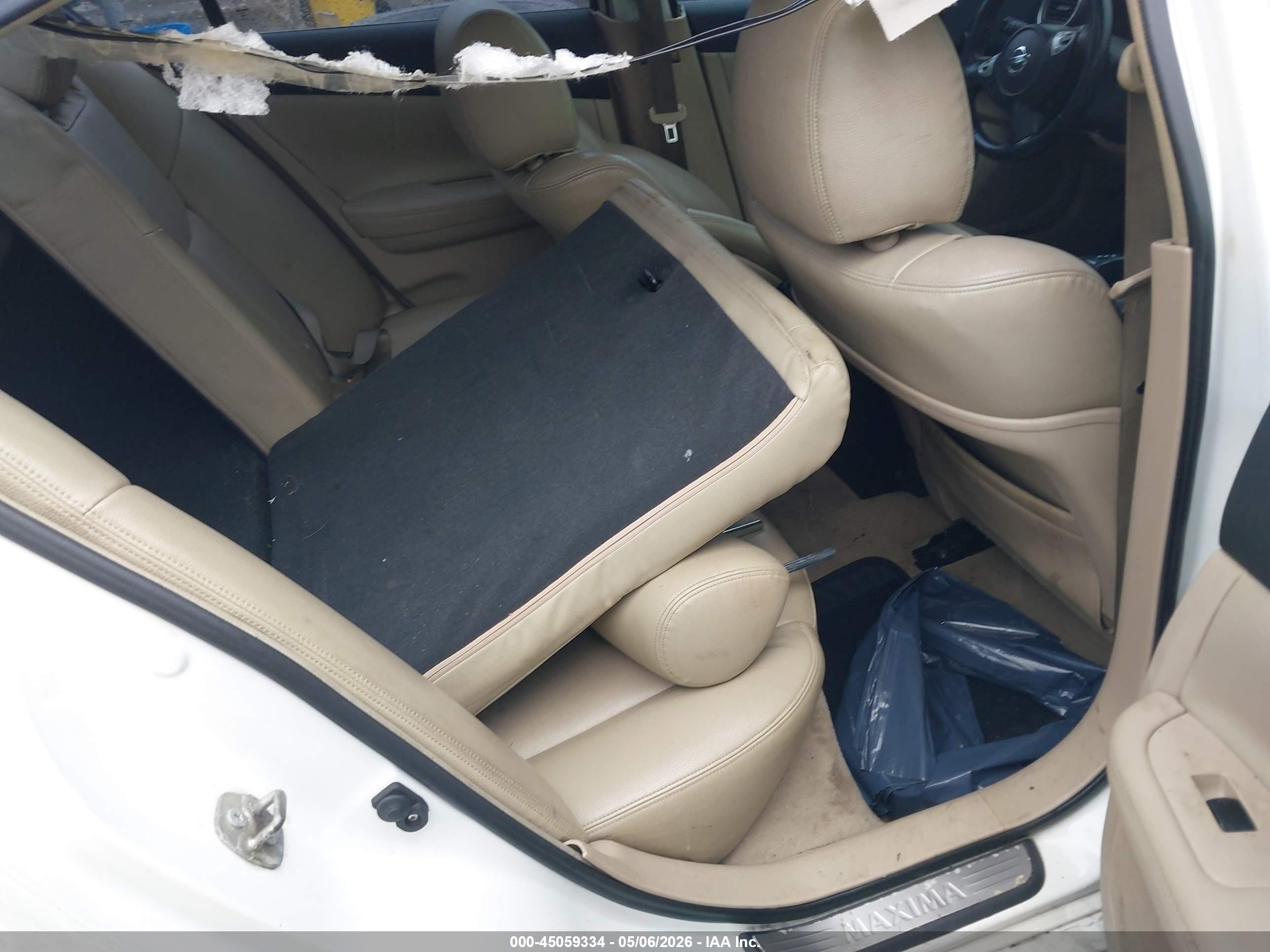 2012 Nissan Maxima 3.5 S White vin: 1N4AA5AP4CC858669