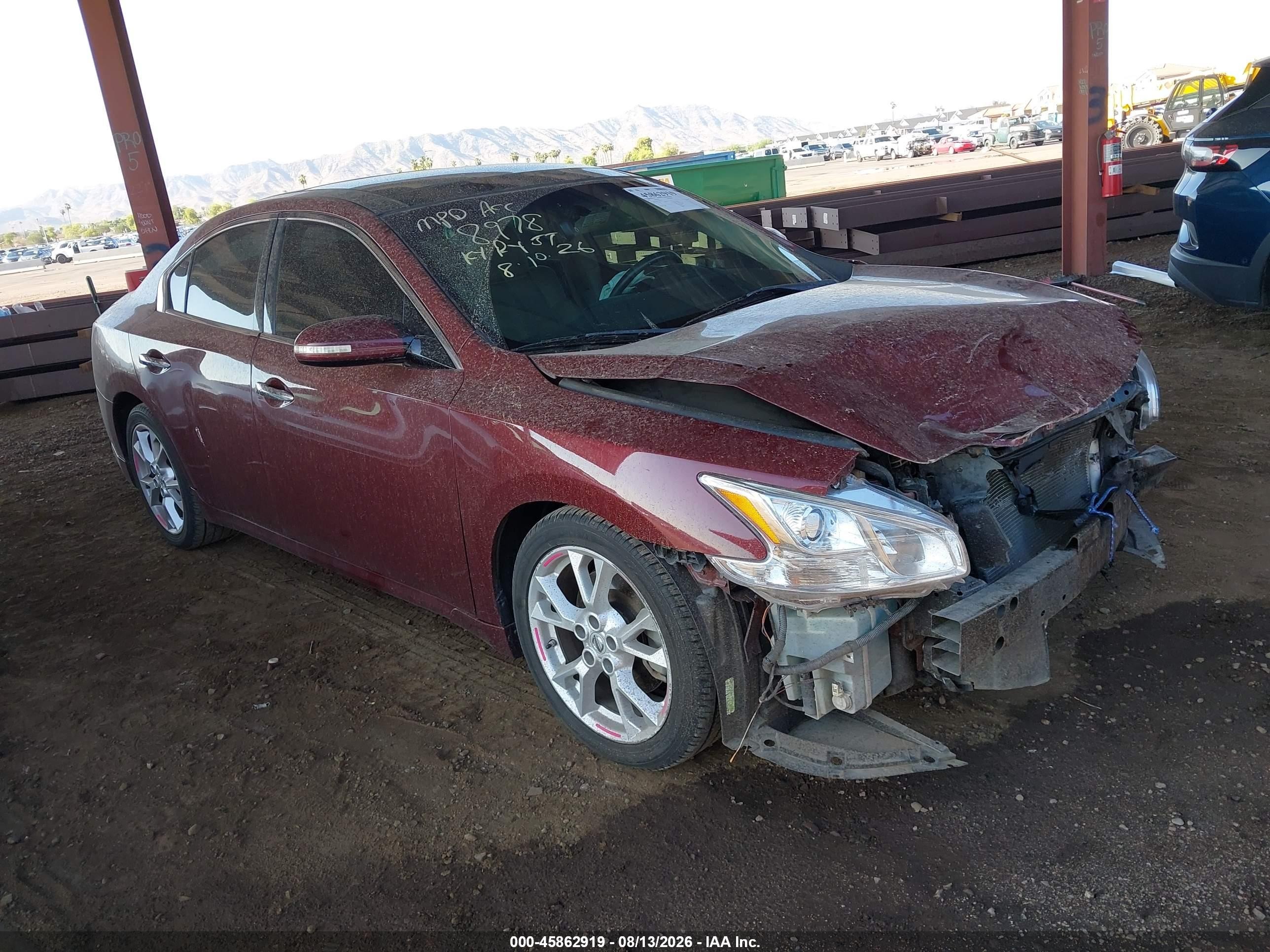 2012 Nissan Maxima 3.5 Sv Purple vin: 1N4AA5AP4CC864133