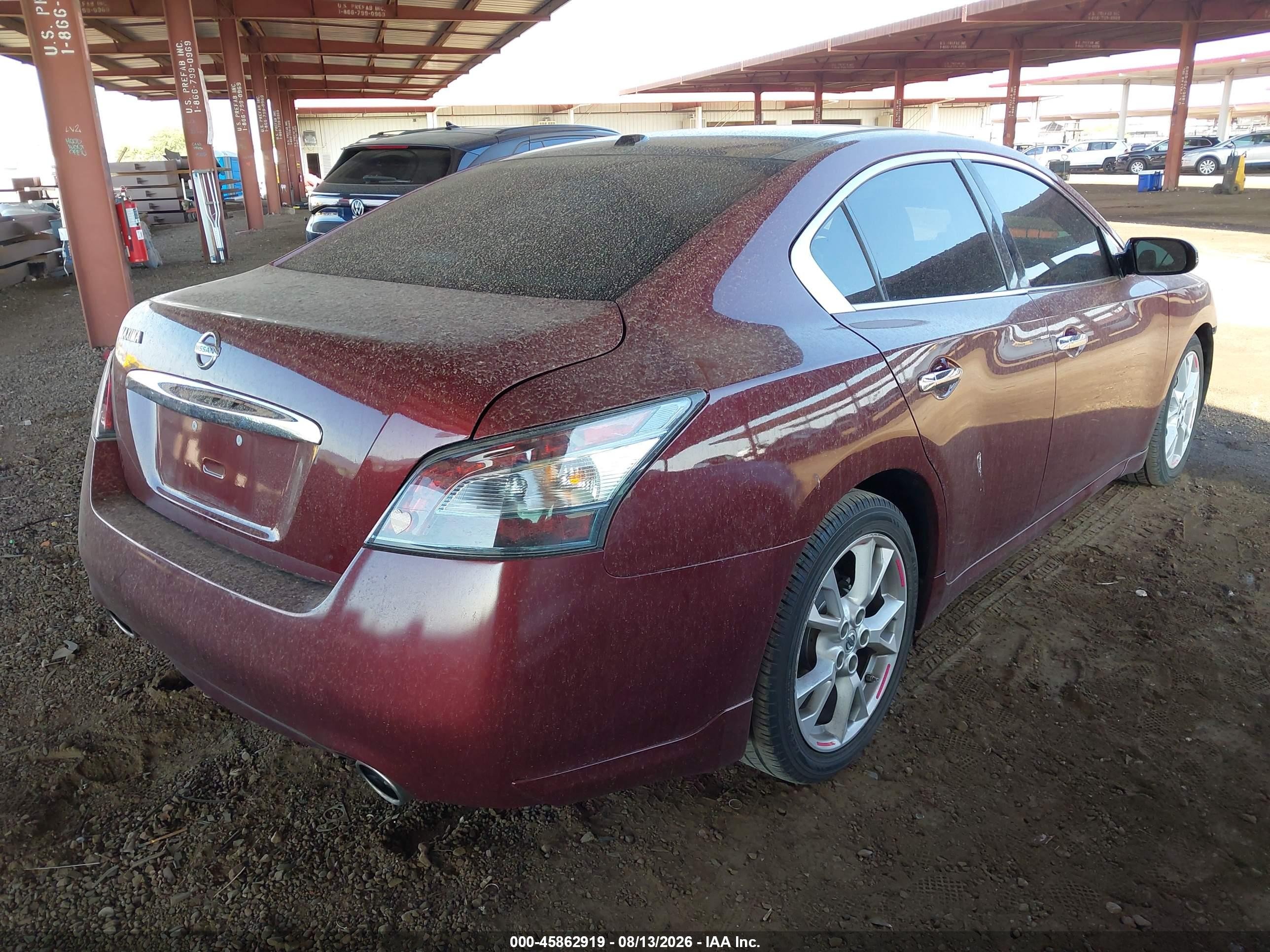 2012 Nissan Maxima 3.5 Sv Purple vin: 1N4AA5AP4CC864133