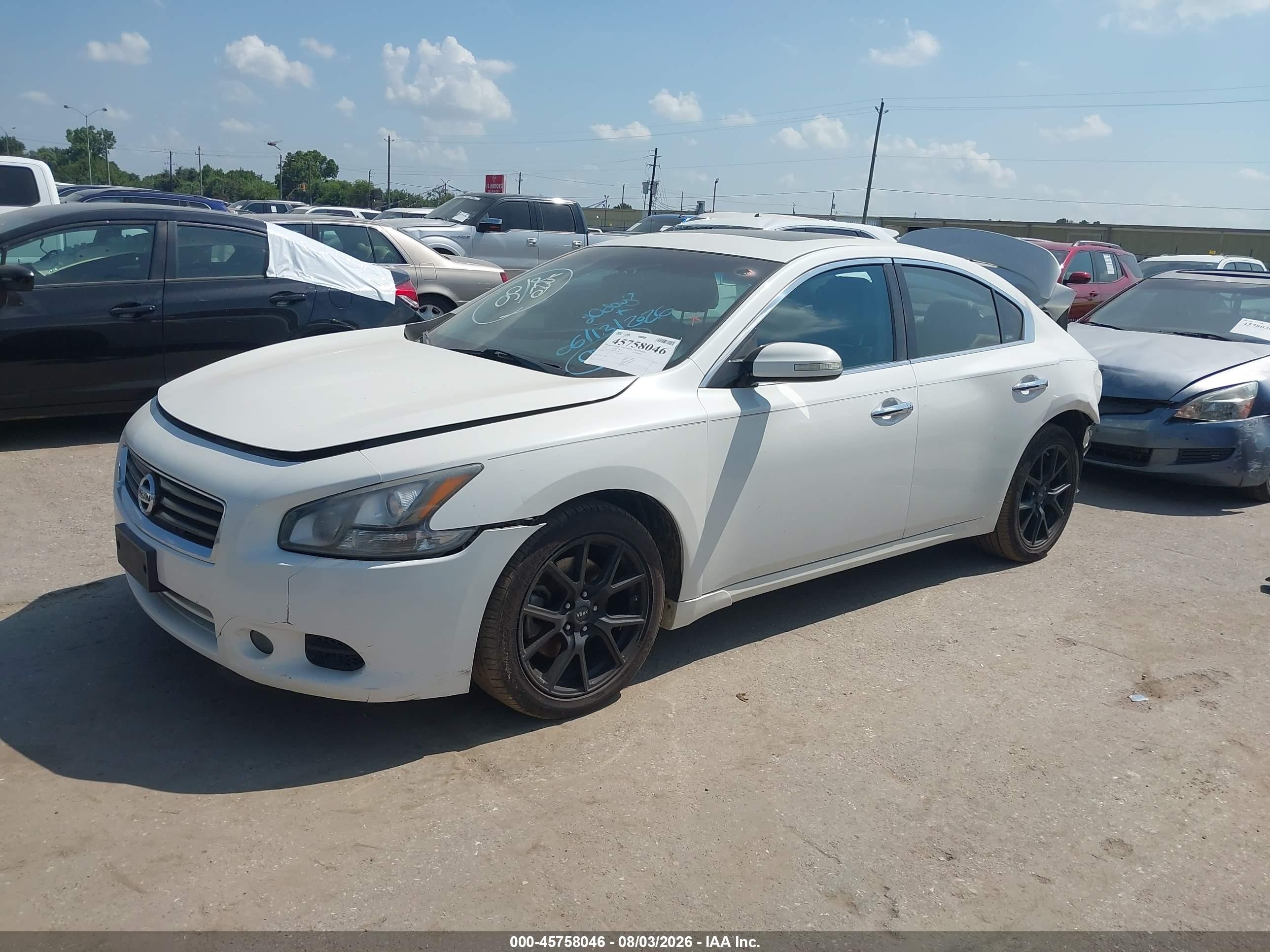 2012 Nissan Maxima 3.5 Sv Белый vin: 1N4AA5AP4CC869168