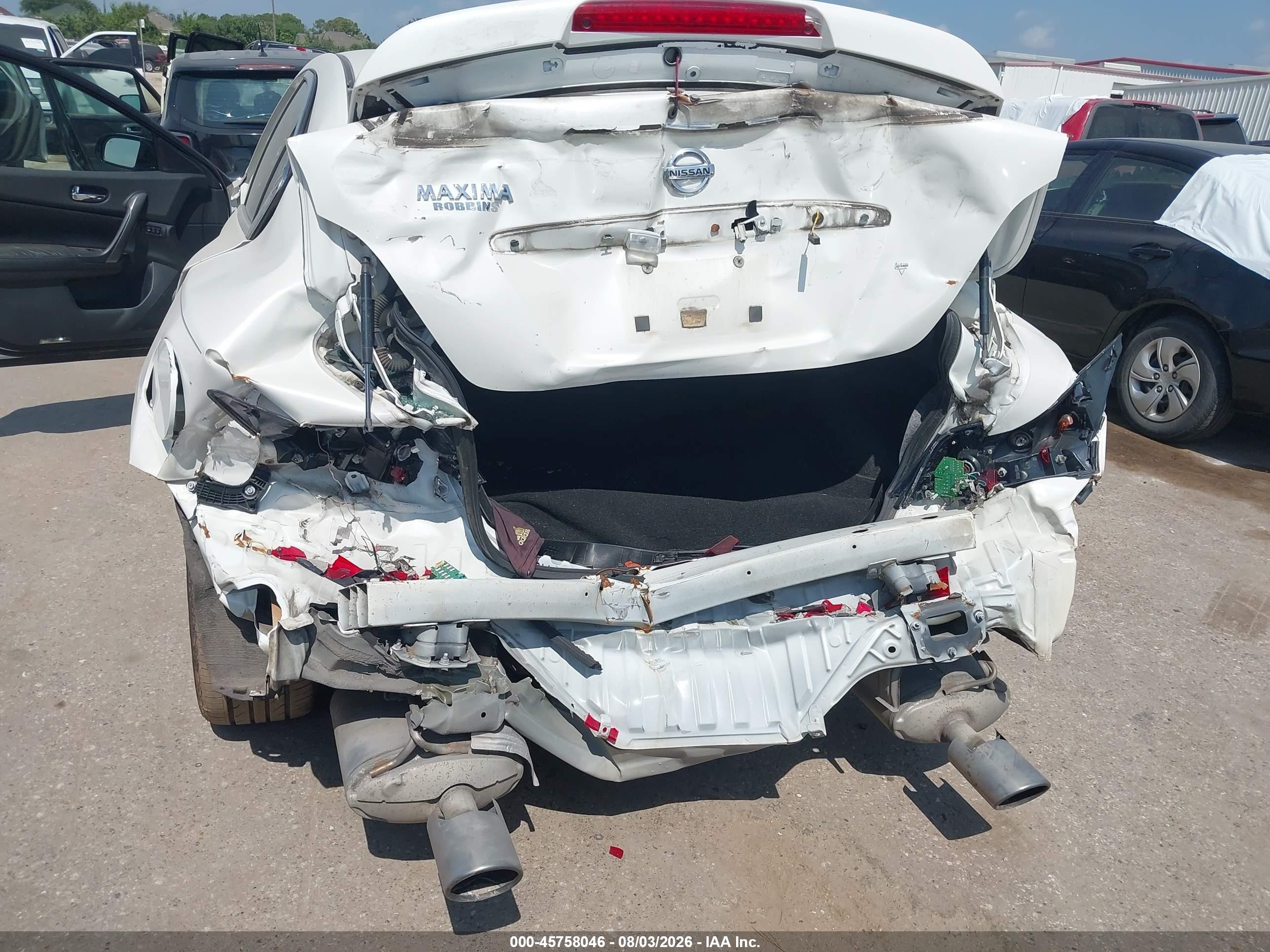 2012 Nissan Maxima 3.5 Sv Белый vin: 1N4AA5AP4CC869168