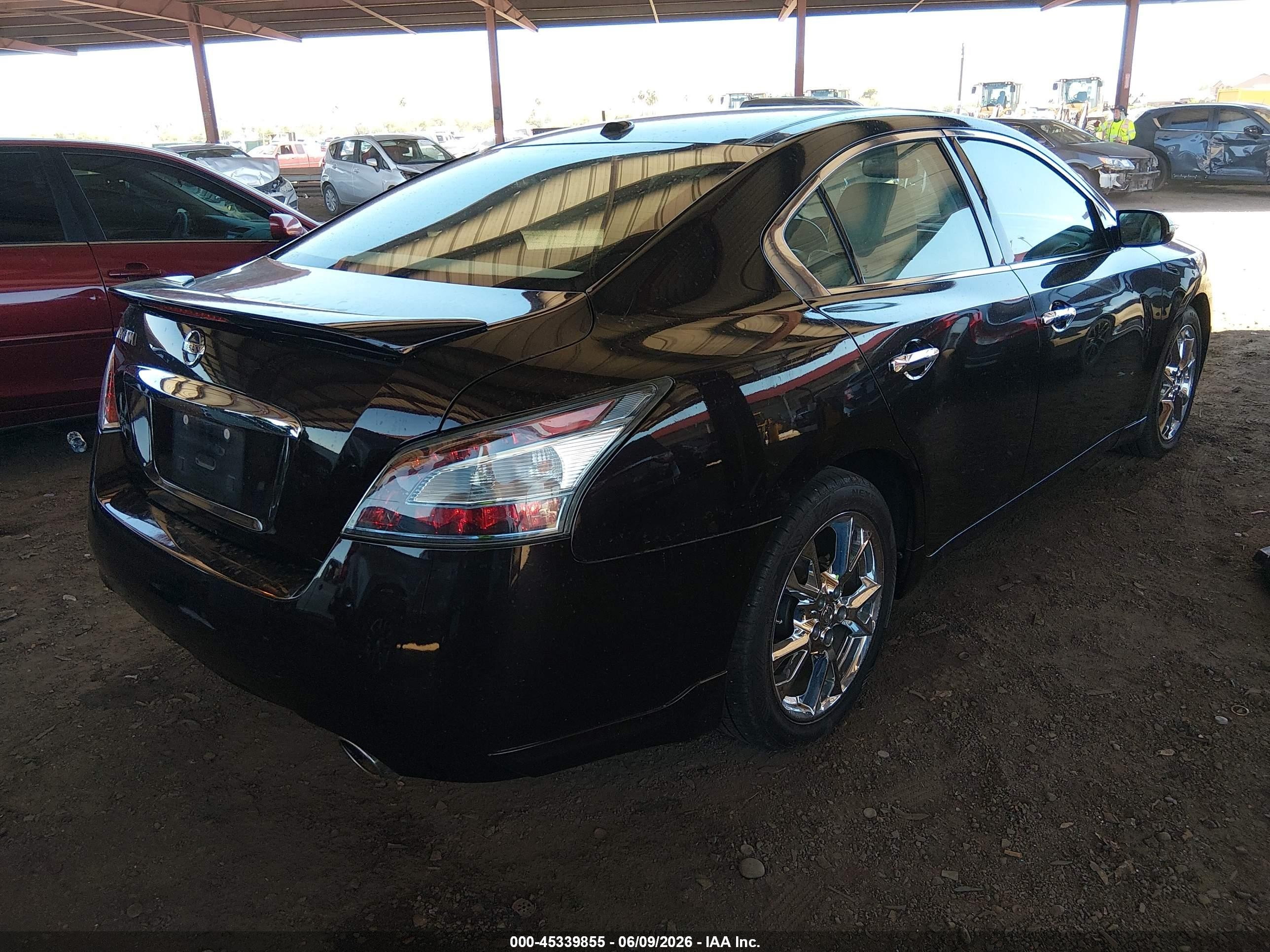2013 Nissan Maxima 3.5 Sv Black vin: 1N4AA5AP4DC810204